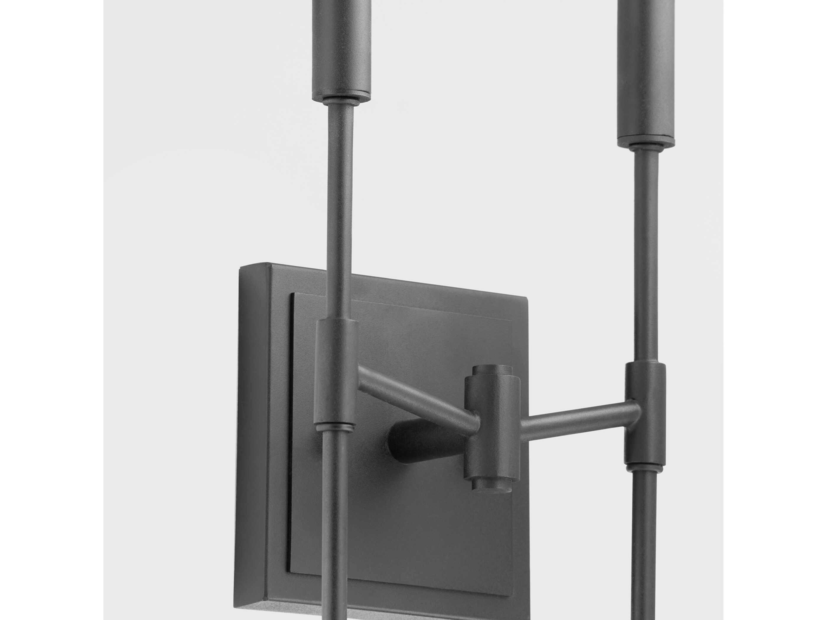 Quorum Hamilton 2-Light Matte Black Wall Sconce
