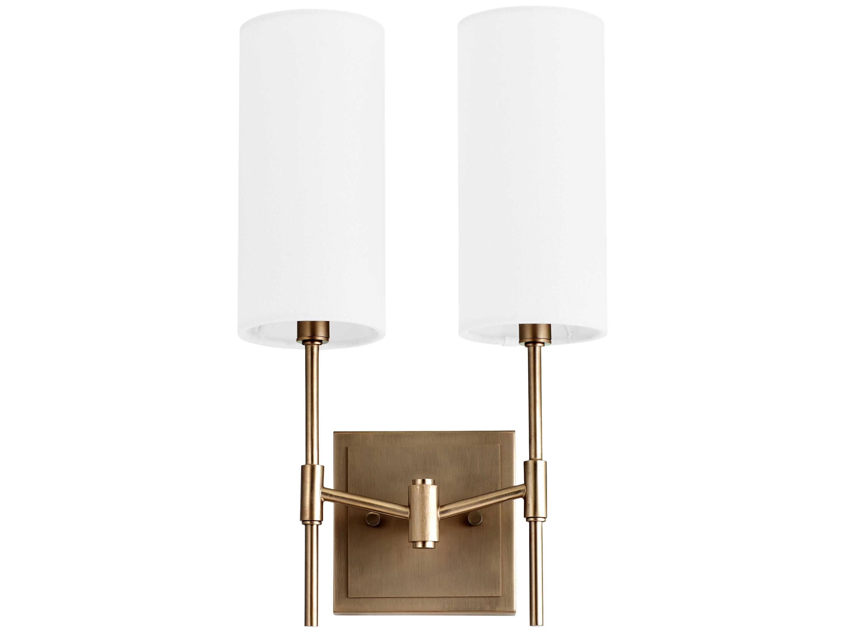 Quorum Hamilton 2-Light Dark Brass Wall Sconce