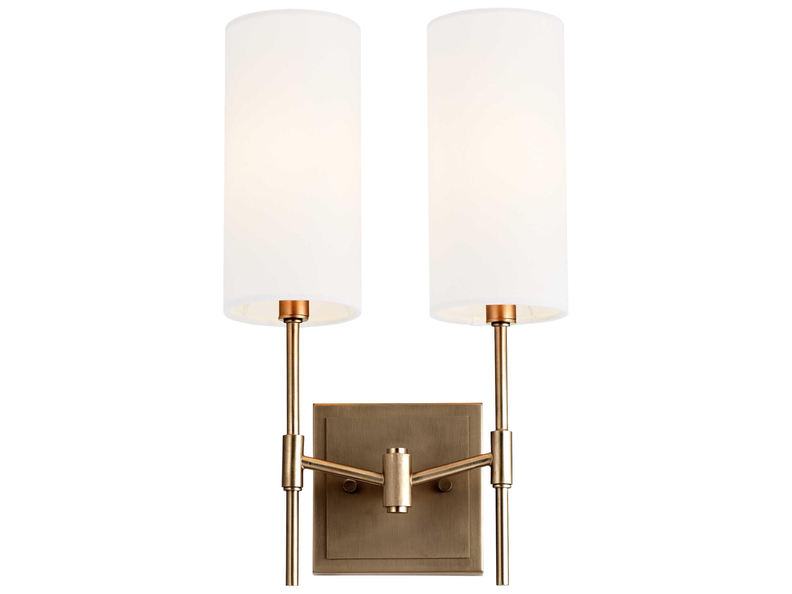 Quorum Hamilton 2-Light Dark Brass Wall Sconce