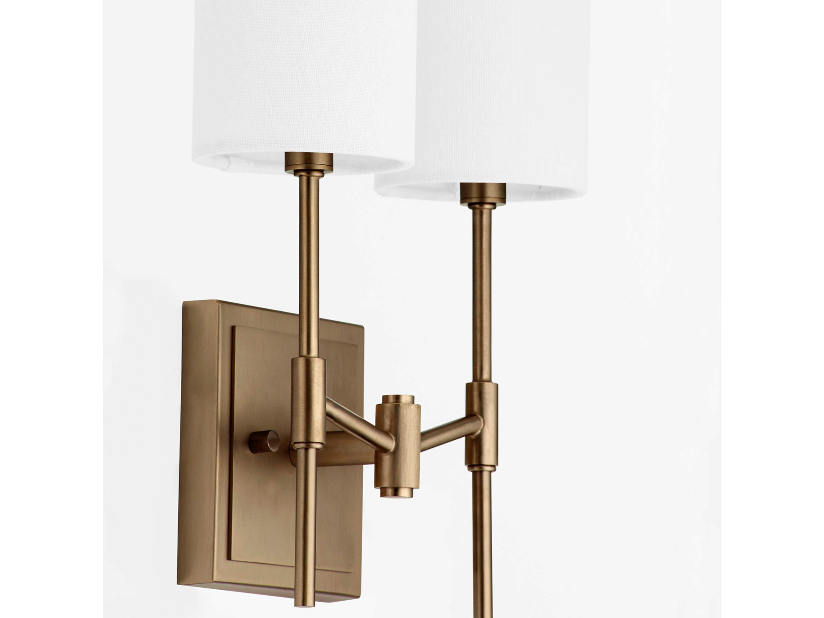 Quorum Hamilton 2-Light Dark Brass Wall Sconce