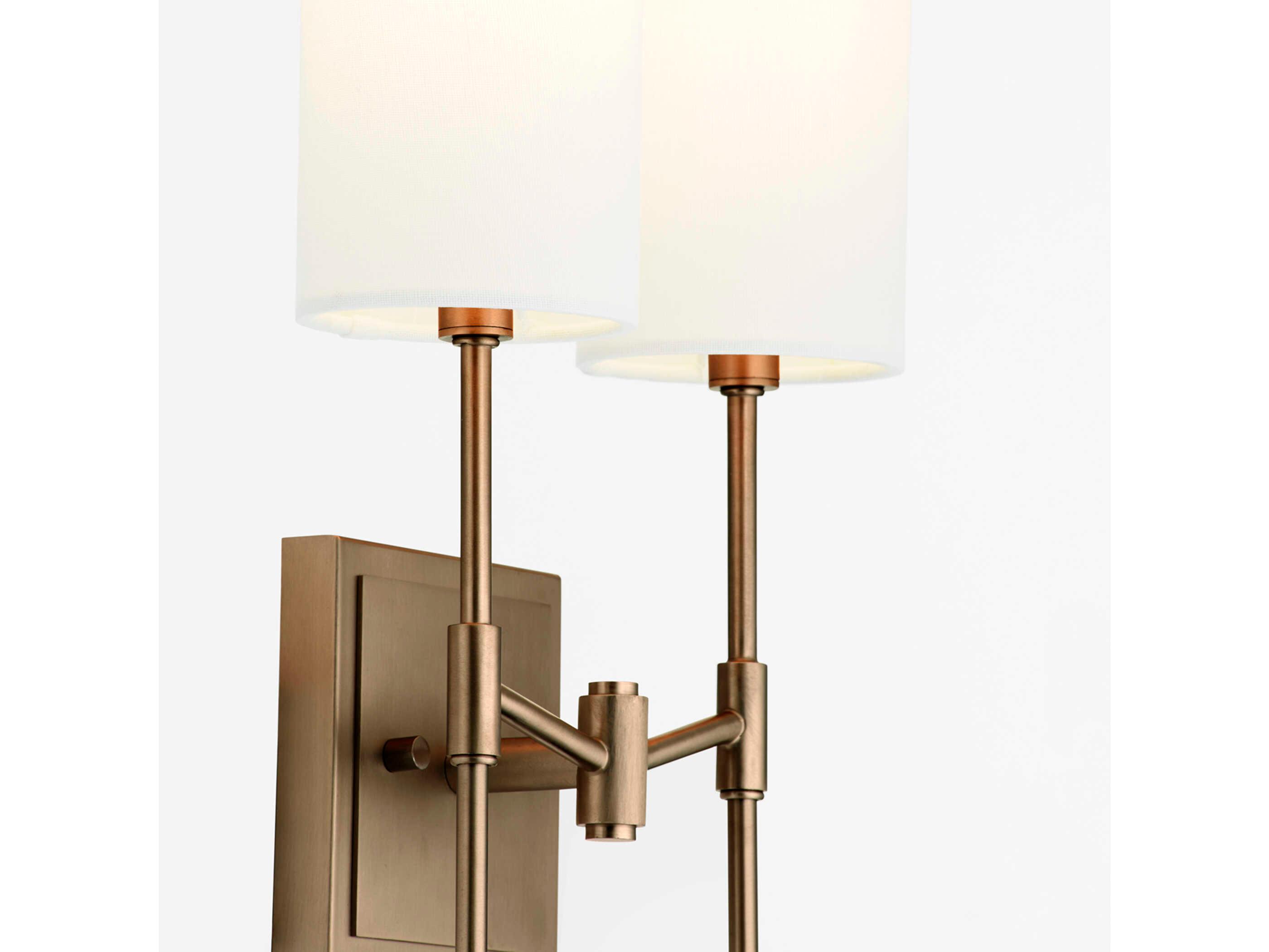 Quorum Hamilton 2-Light Dark Brass Wall Sconce