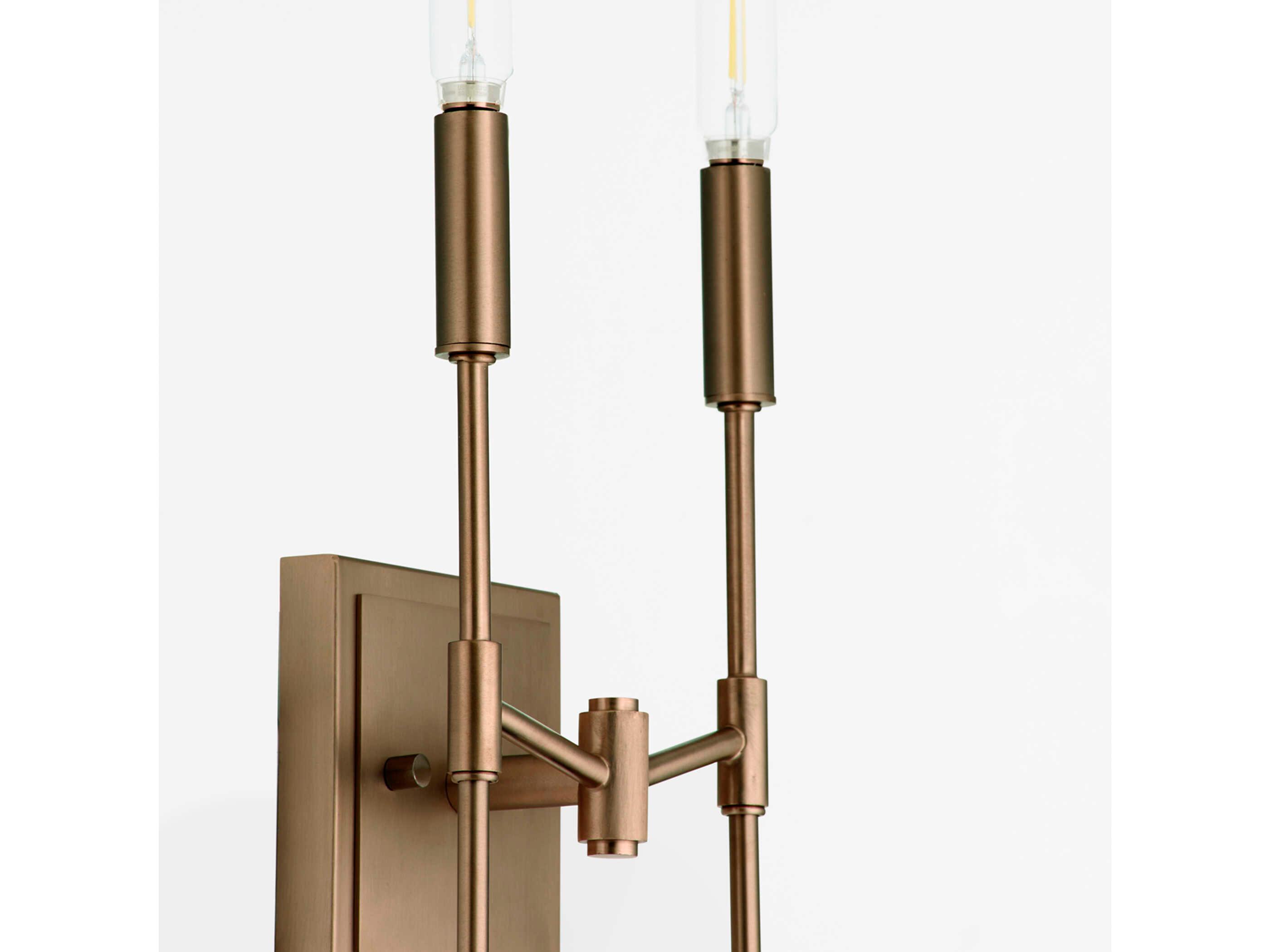 Quorum Hamilton 2-Light Dark Brass Wall Sconce