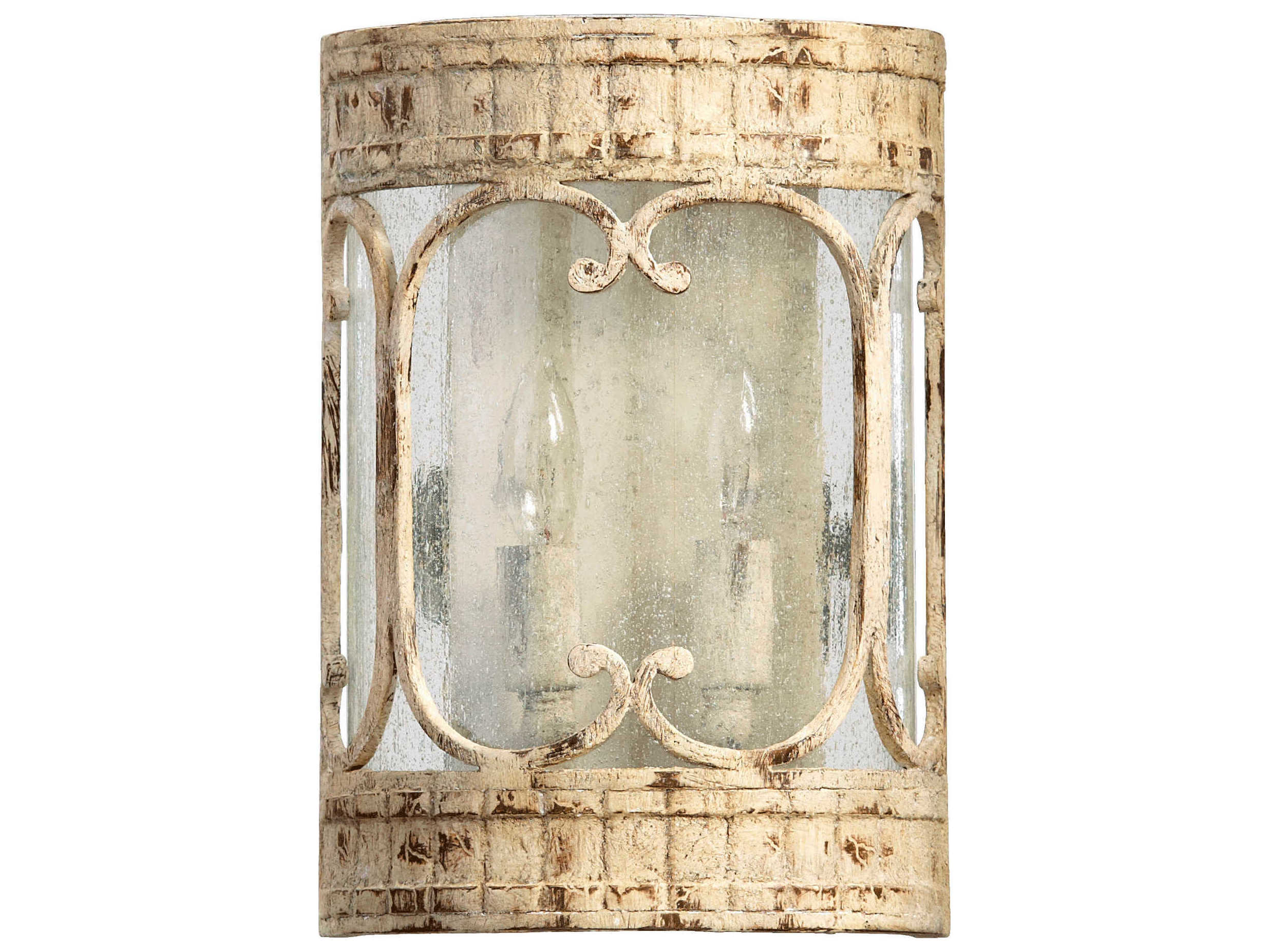 Quorum Florence 2-Light Persian White Glass Wall Sconce