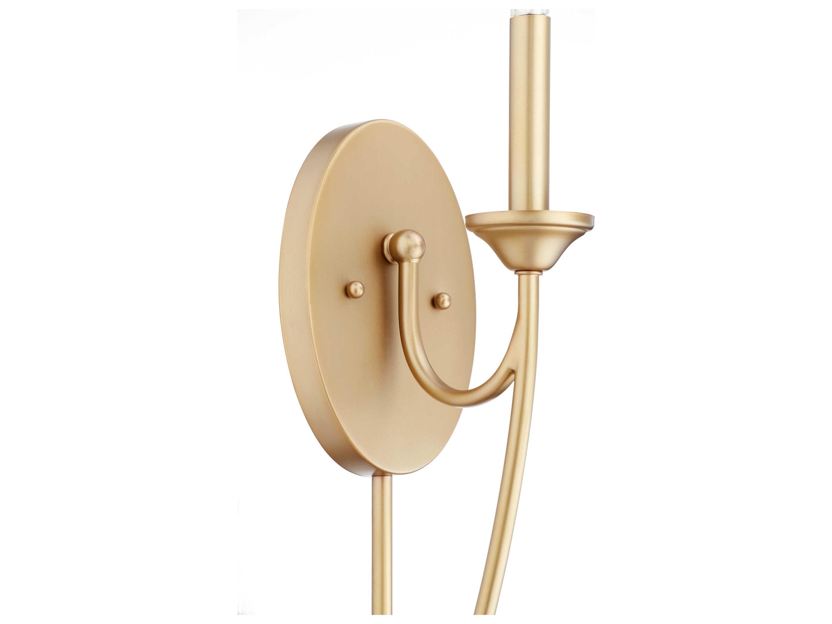 Quorum Brooks 1-Light Aged Brass Wall Sconce
