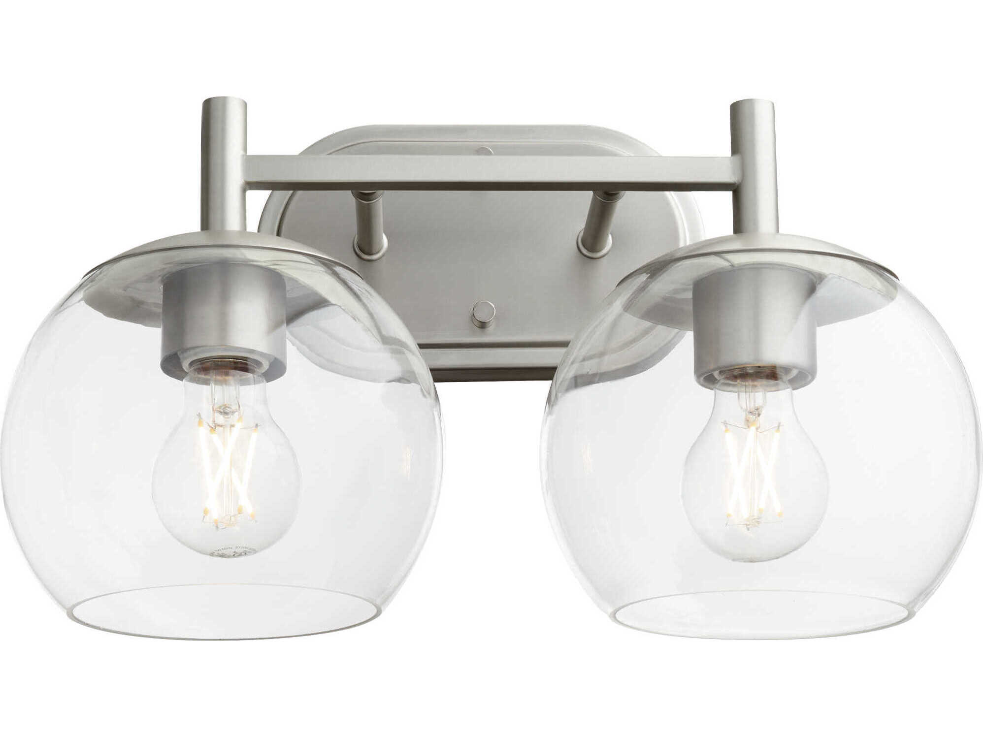 Quorum Lyon 2-Light Satin Nickel Vanity Light