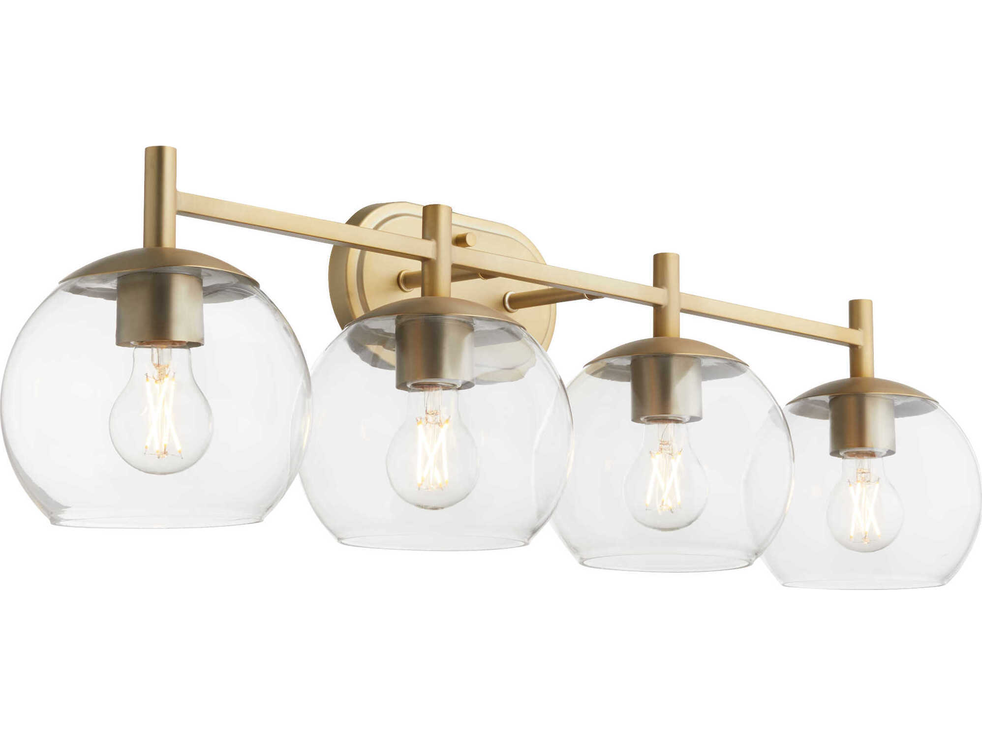 Quorum Lyon 4-Light Aged Brass Vanity Light