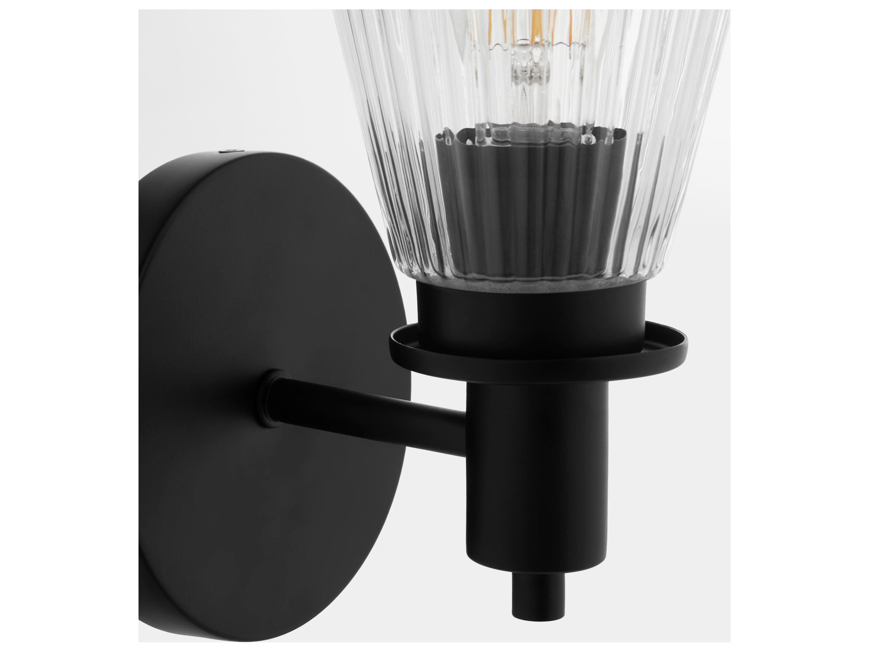 Quorum Lawton Matte Black Wall Sconce