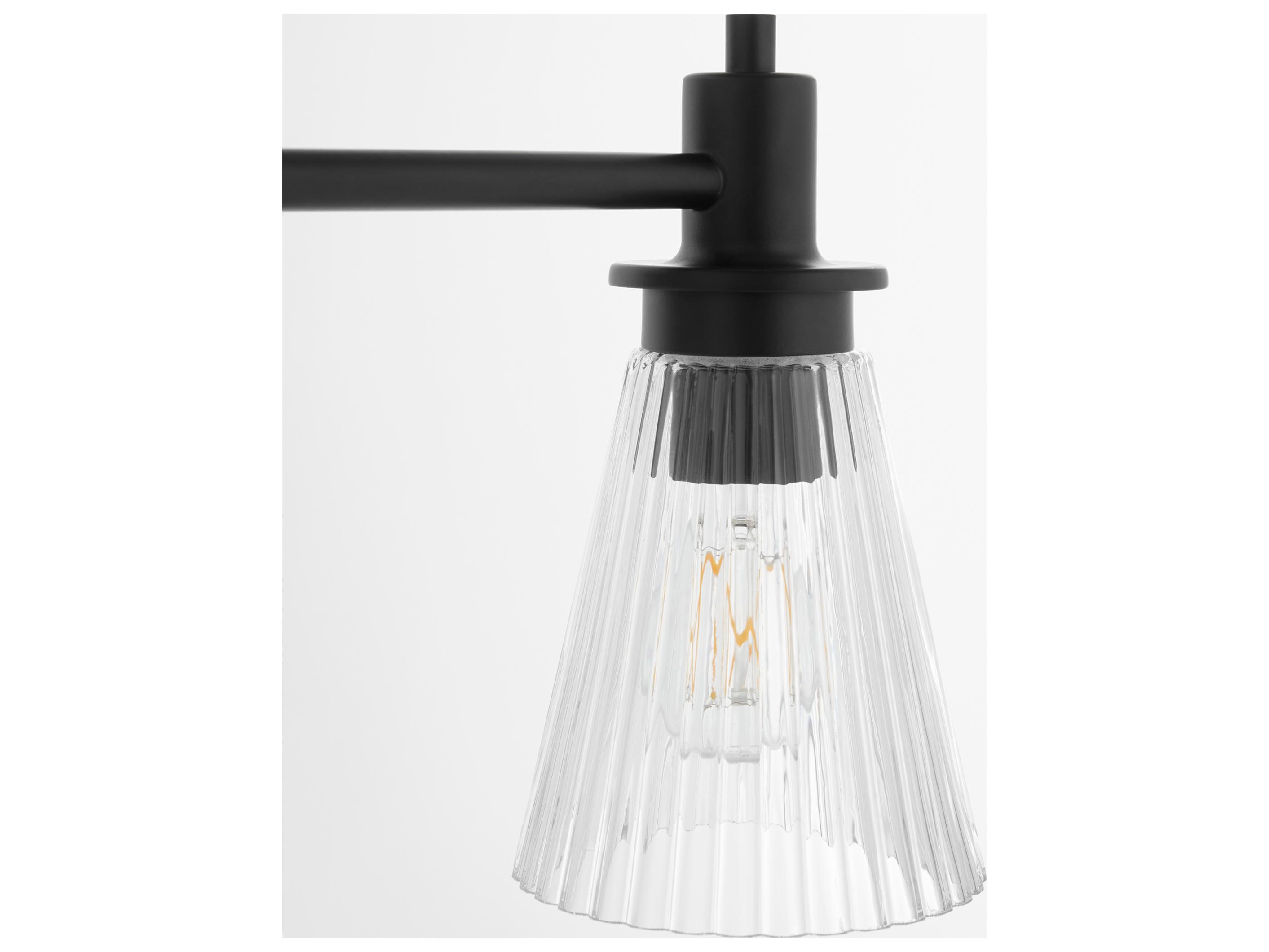 Quorum Lawton 3-Light Matte Black Vanity Light