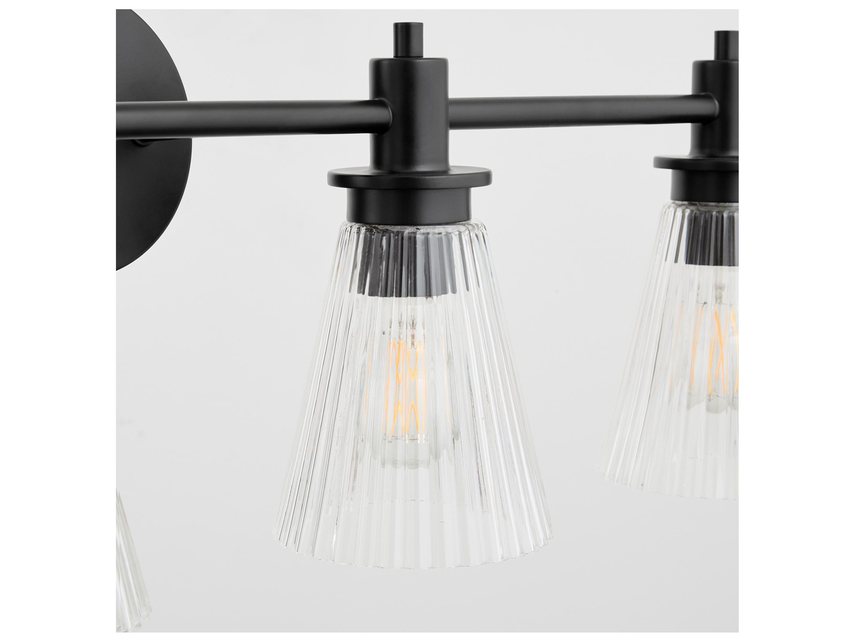 Quorum Lawton 4-Light Matte Black Vanity Light