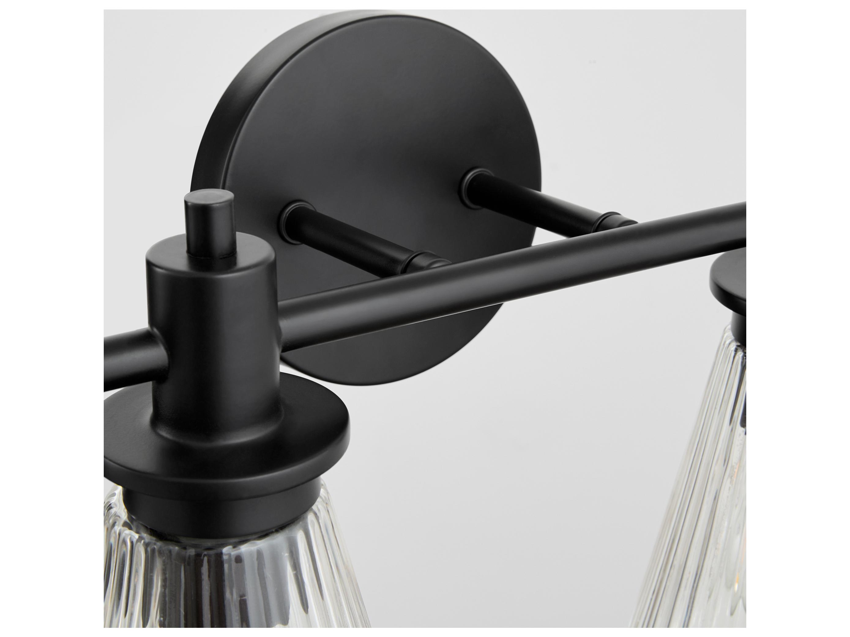 Quorum Lawton 4-Light Matte Black Vanity Light