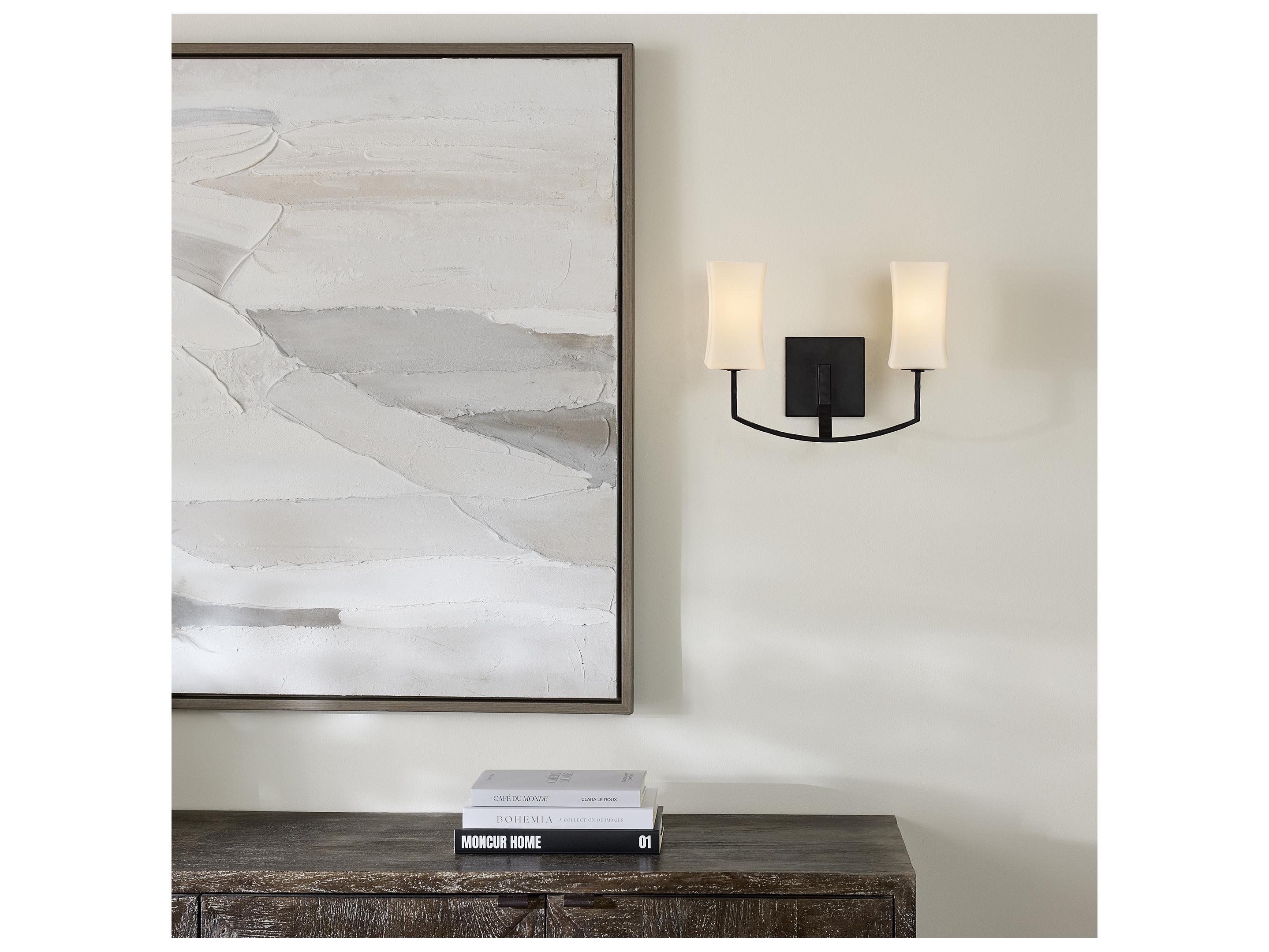 Quorum Ayala 2-Light Matte Black Wall Sconce