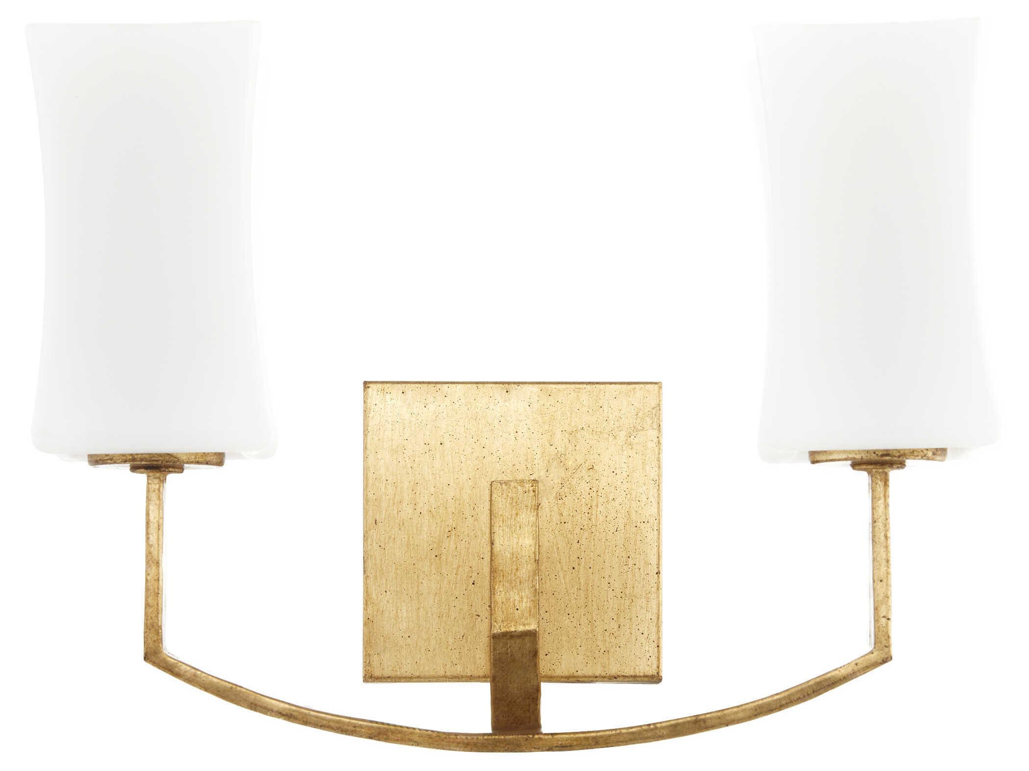 Quorum Ayala 2-Light Gold Leaf Vanity Light