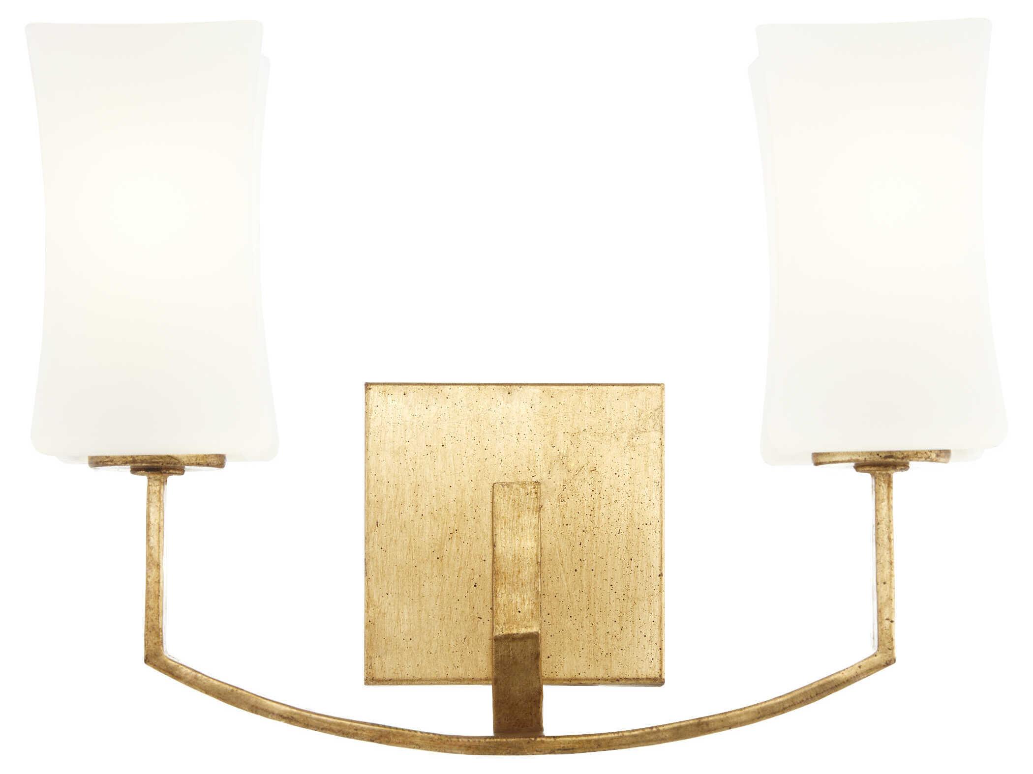Quorum Ayala 2-Light Gold Leaf Vanity Light