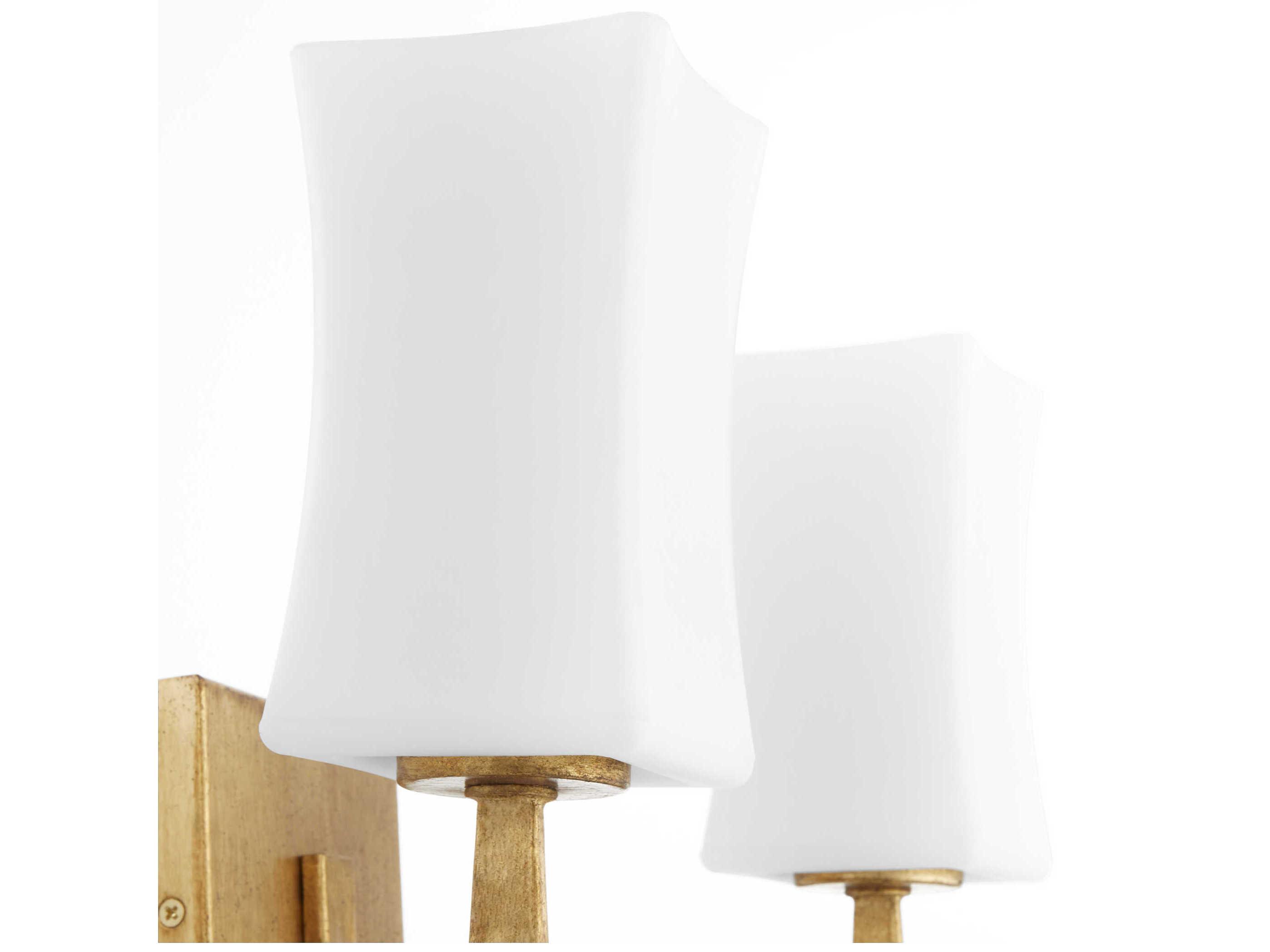 Quorum Ayala 2-Light Gold Leaf Vanity Light