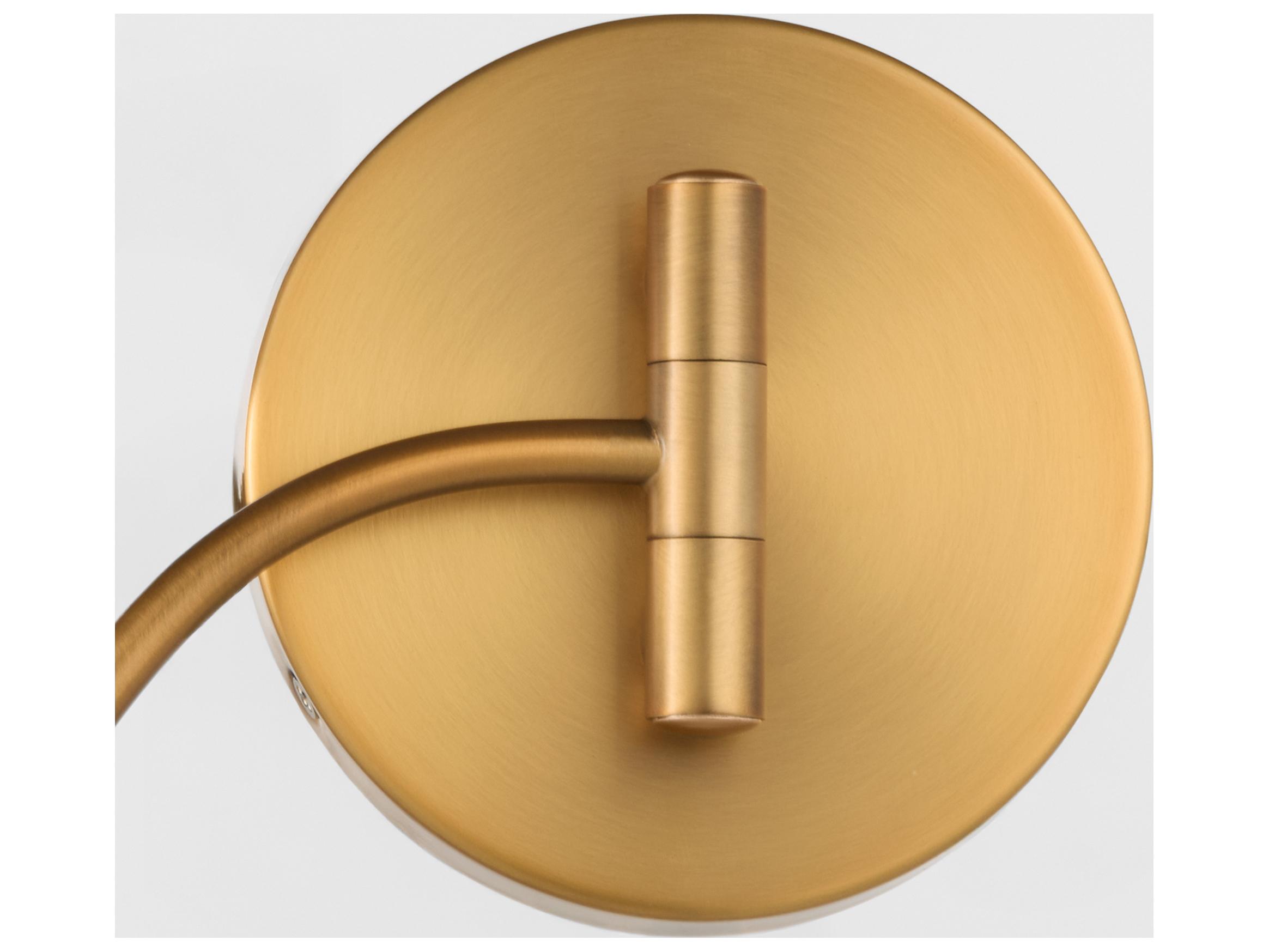 Quorum Waltz 1-Light Brushed Brass Swing Wall Sconce