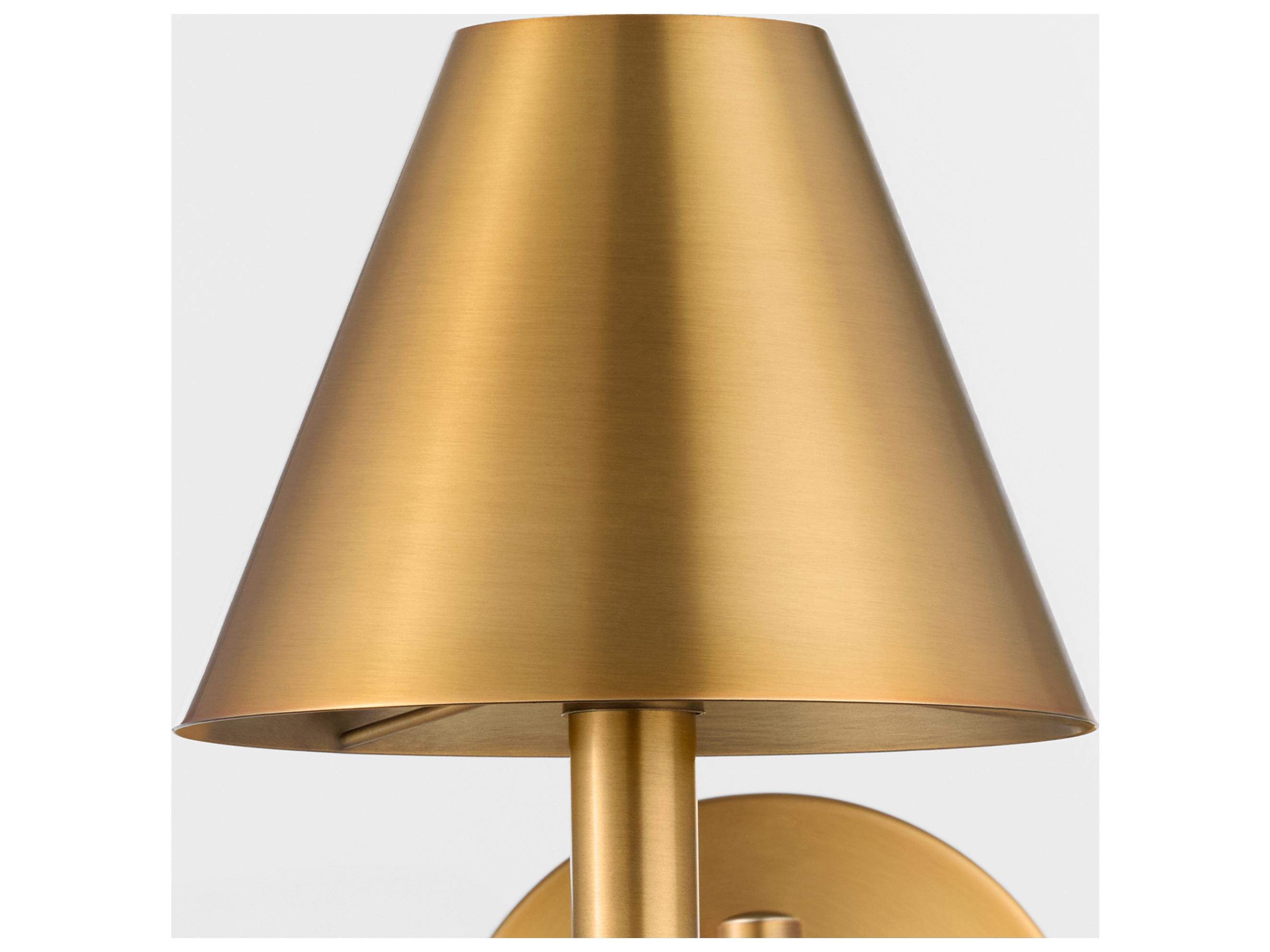 Quorum Waltz 1-Light Brushed Brass Swing Wall Sconce