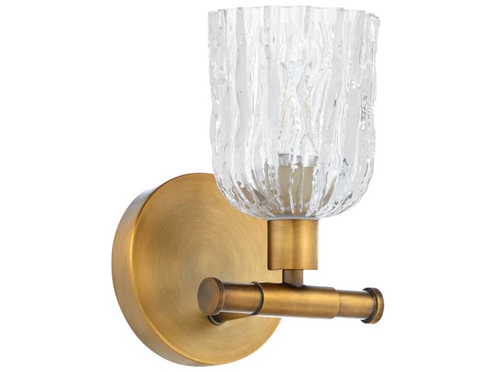 Quorum Meriam 1-Light Brushed Brass Wall Sconce