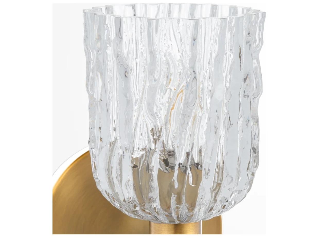 Quorum Meriam 1-Light Brushed Brass Wall Sconce