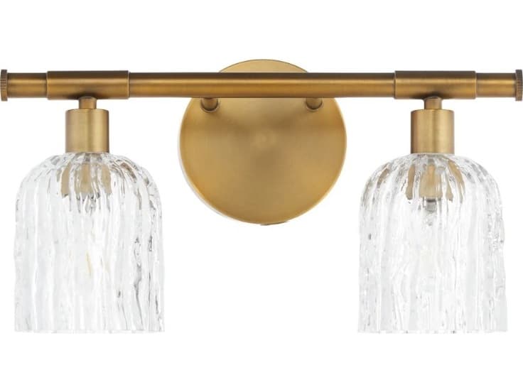 Quorum Meriam 2-Light Brushed Brass Vanity Light