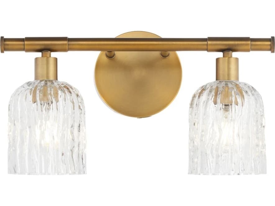 Quorum Meriam 2-Light Brushed Brass Vanity Light