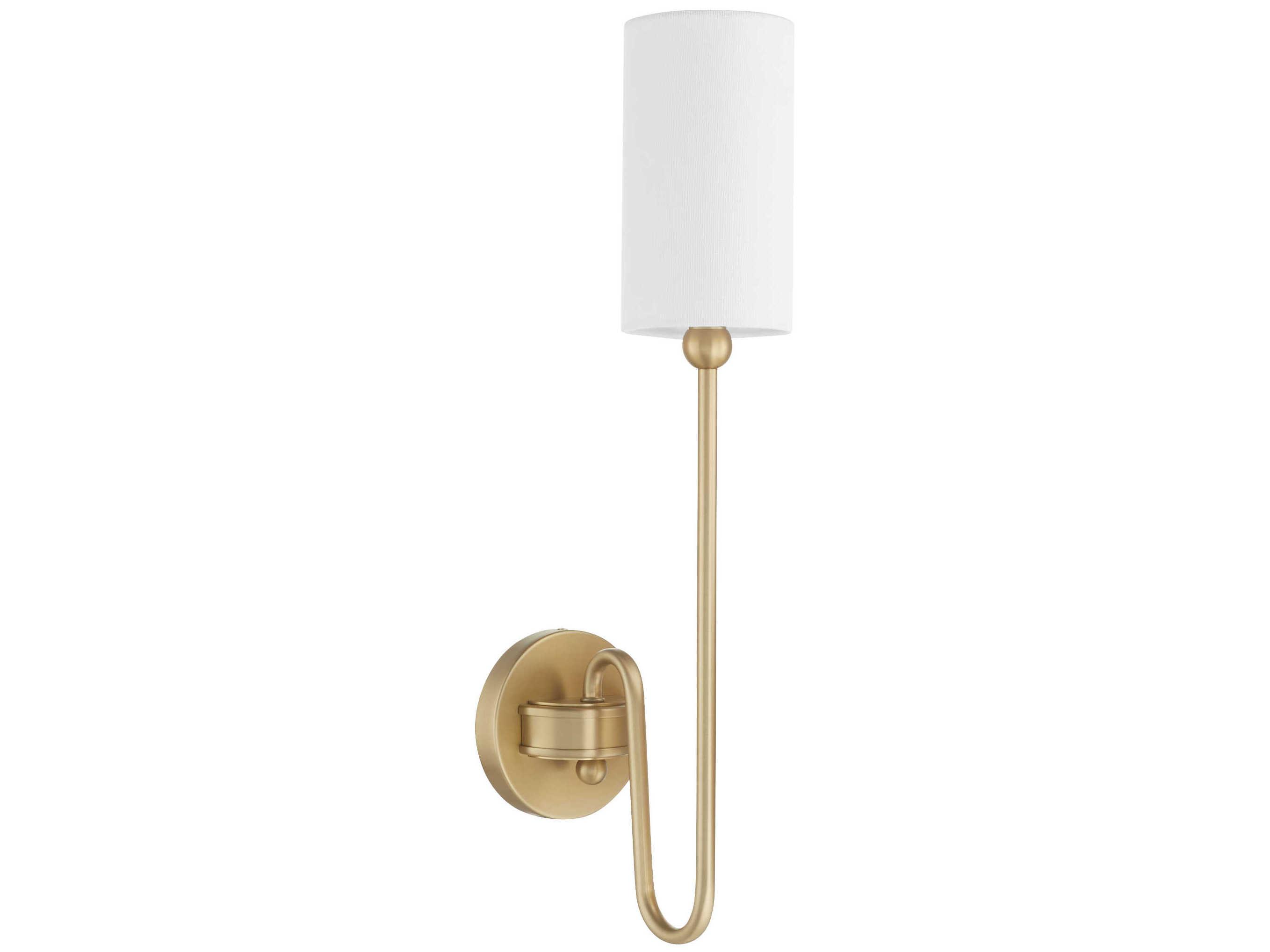 Quorum Charlotte 1-Light Aged Brass Wall Sconce