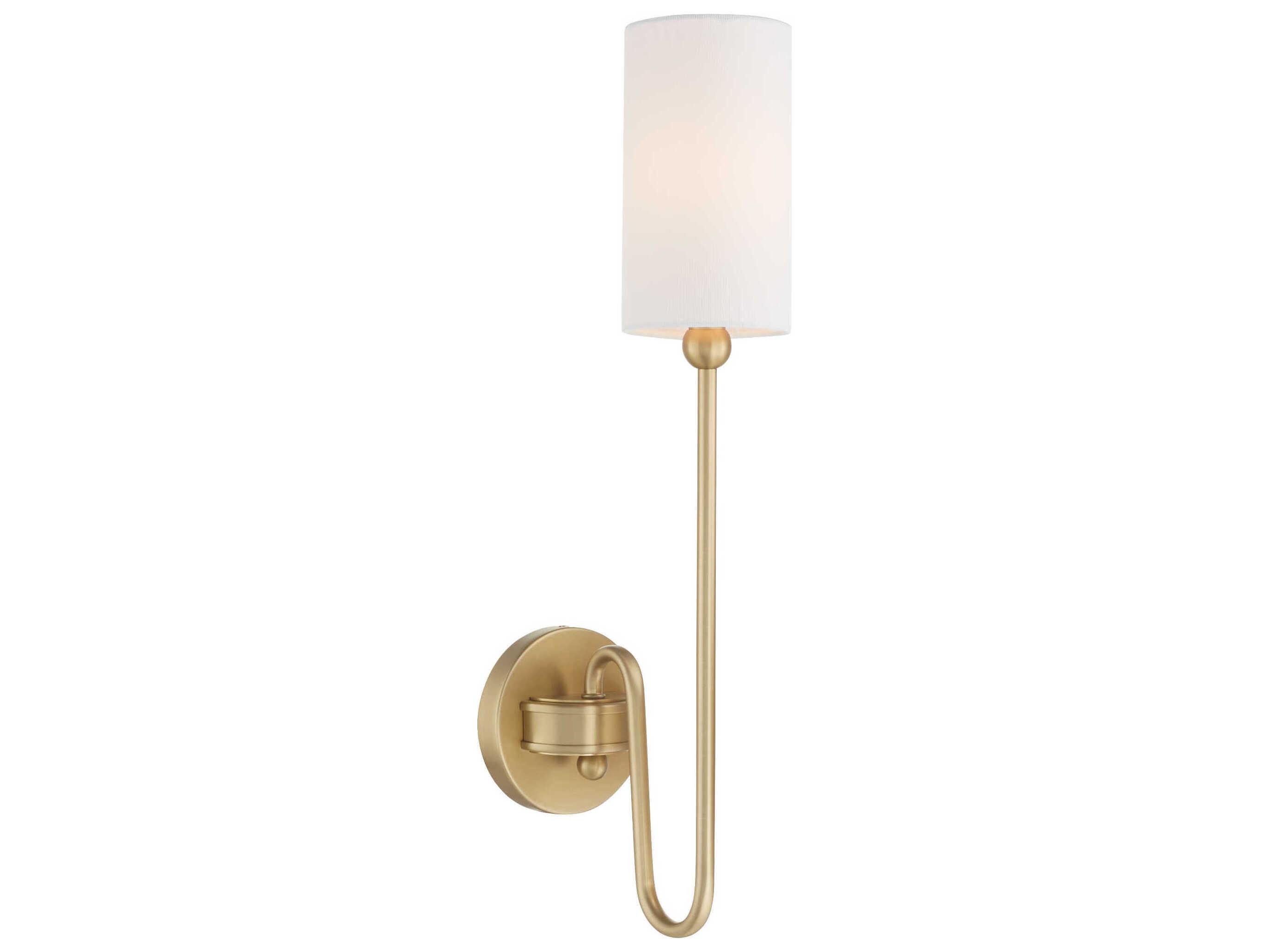 Quorum Charlotte 1-Light Aged Brass Wall Sconce