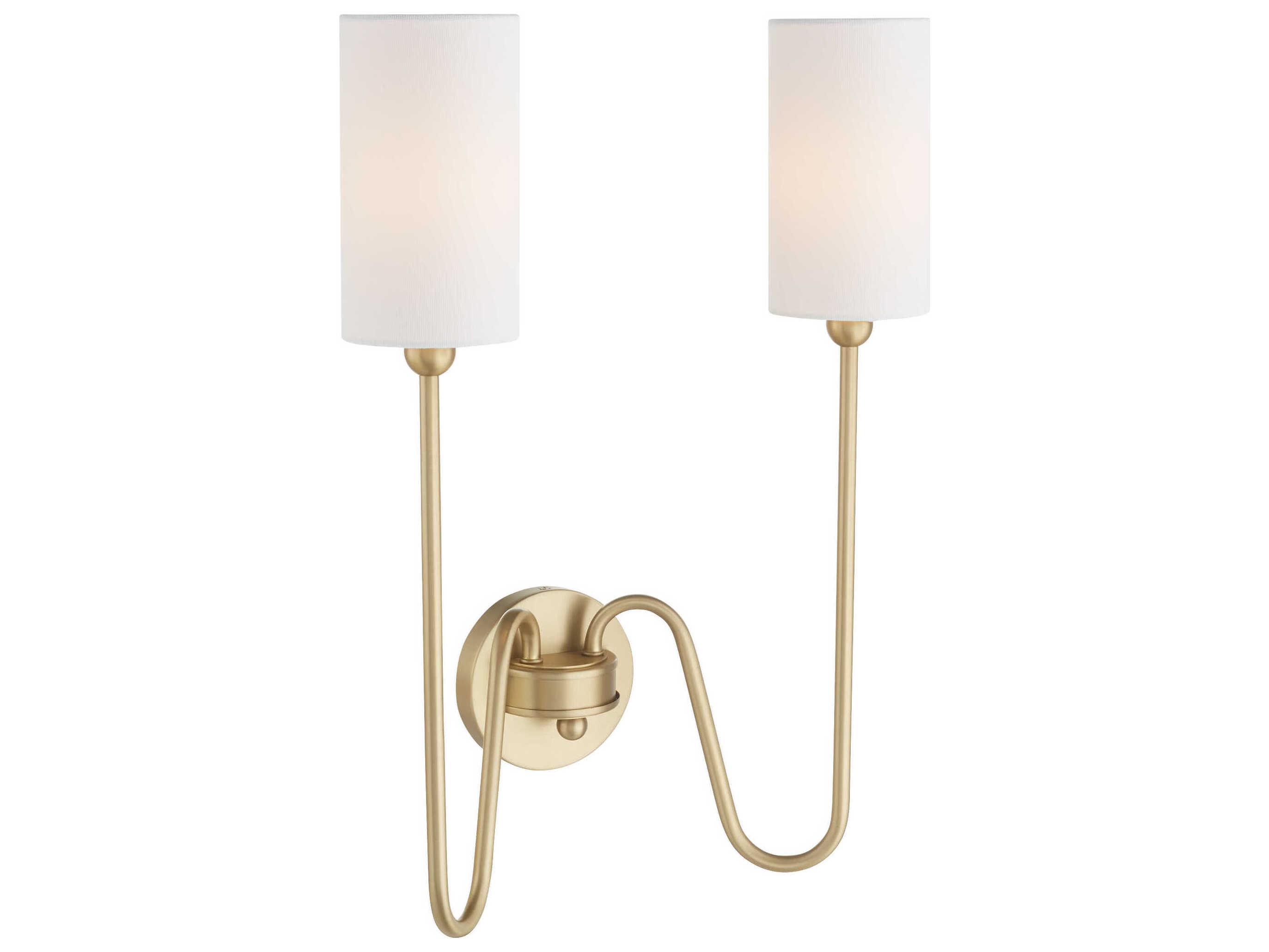 Quorum Charlotte 2-Light Aged Brass Vanity Light