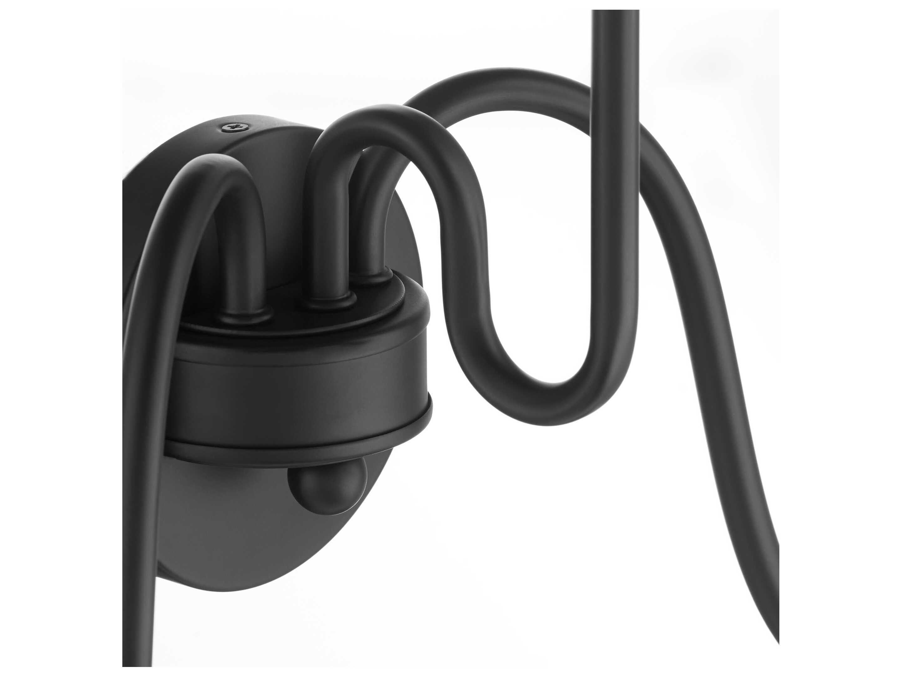 Quorum Charlotte 3-Light Matte Black Vanity Light