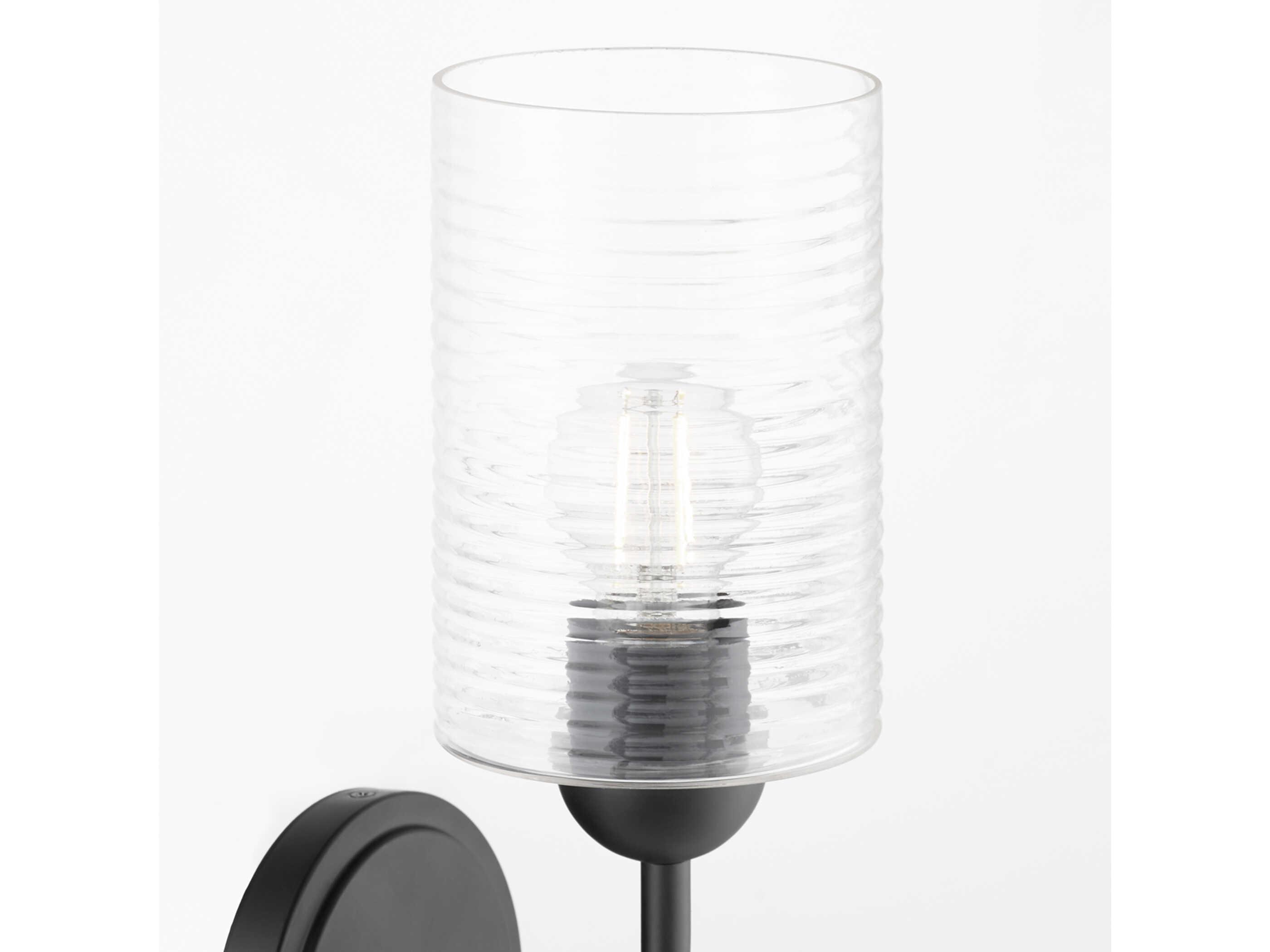 Quorum Charlotte 1-Light Matte Black Wall Sconce