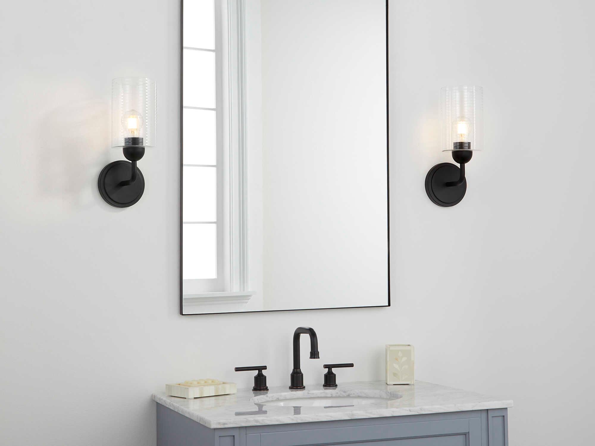 Quorum Charlotte 1-Light Matte Black Wall Sconce