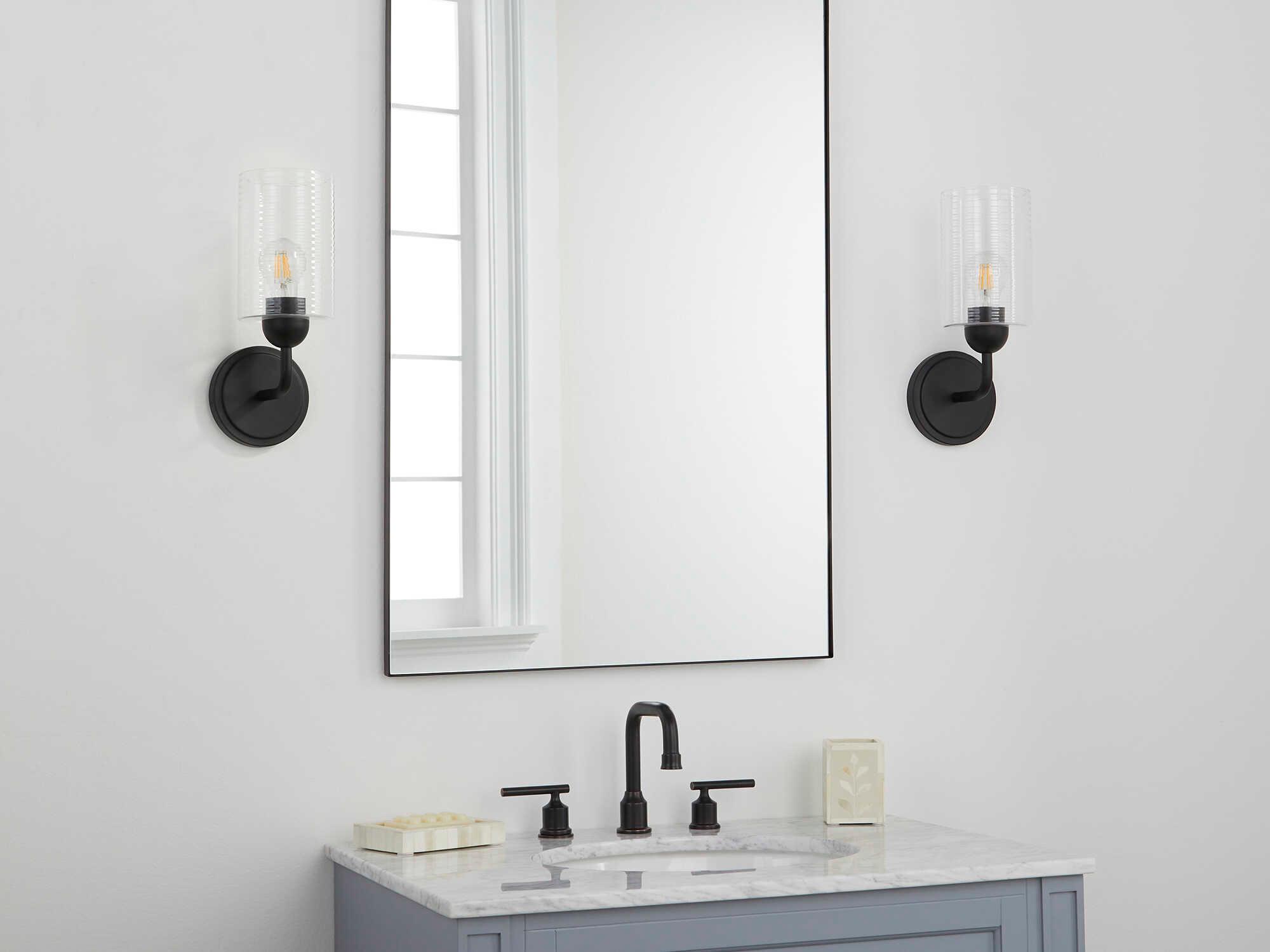 Quorum Charlotte 1-Light Matte Black Wall Sconce