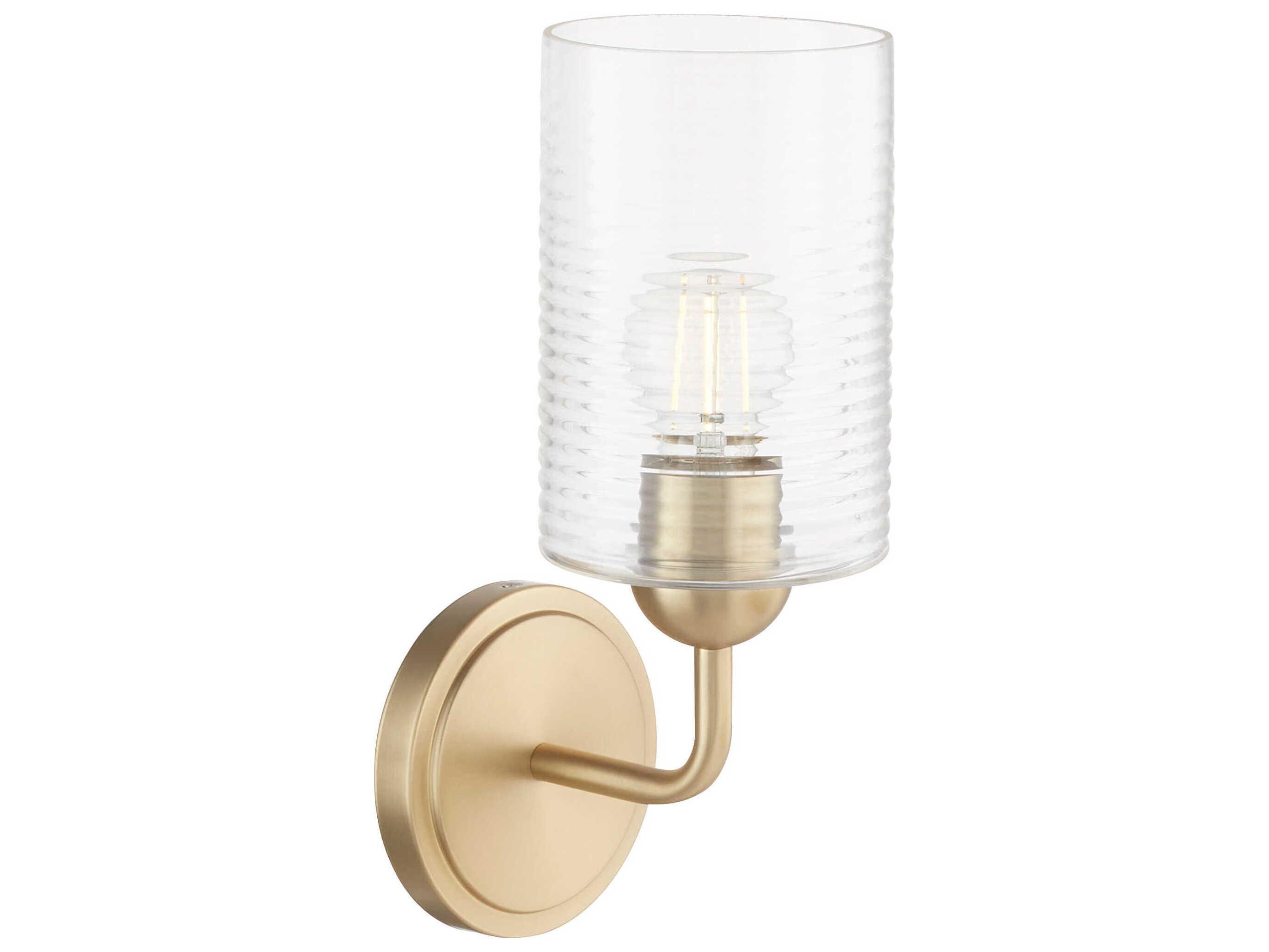 Quorum Charlotte 1-Light Aged Brass Wall Sconce
