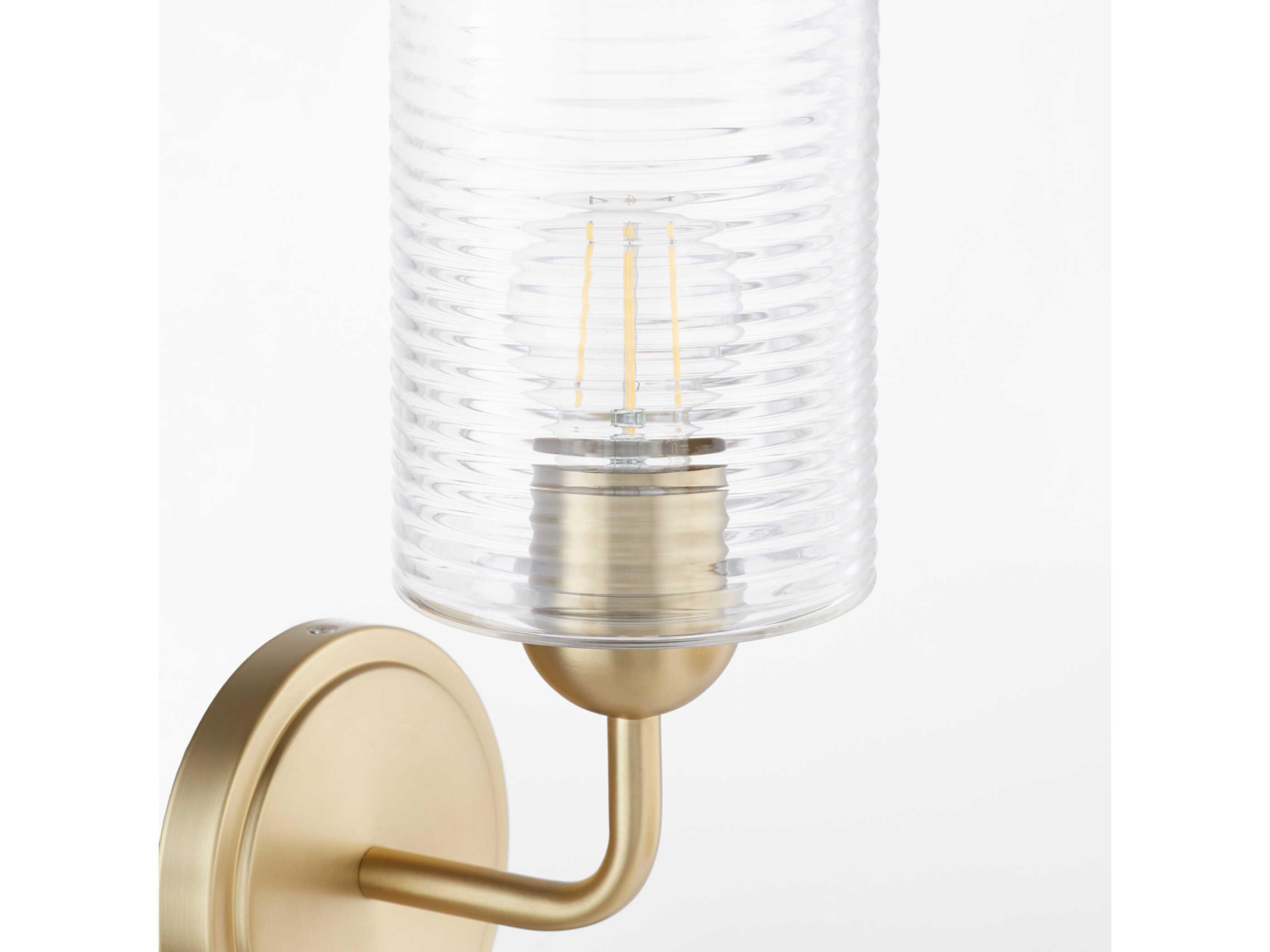 Quorum Charlotte 1-Light Aged Brass Wall Sconce