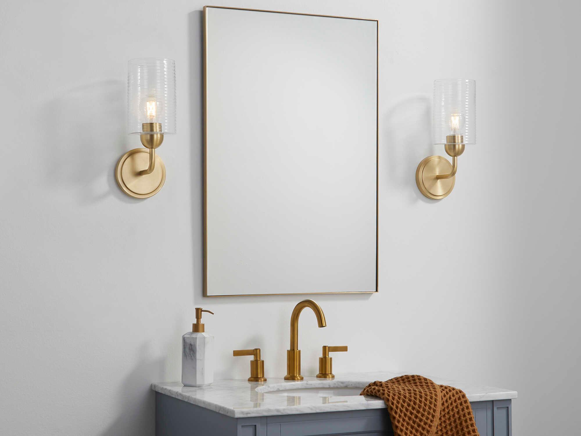 Quorum Charlotte 1-Light Aged Brass Wall Sconce
