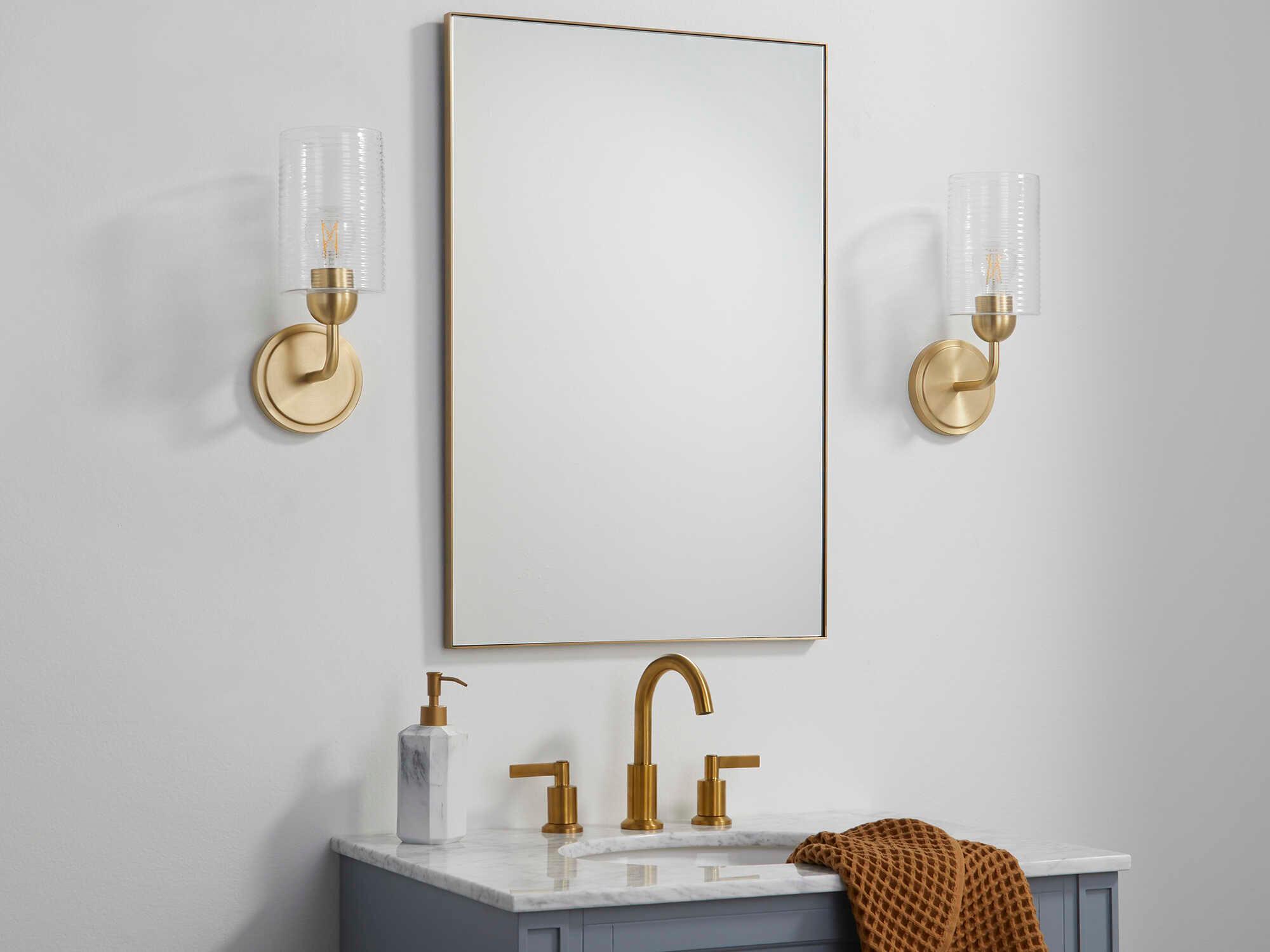 Quorum Charlotte 1-Light Aged Brass Wall Sconce