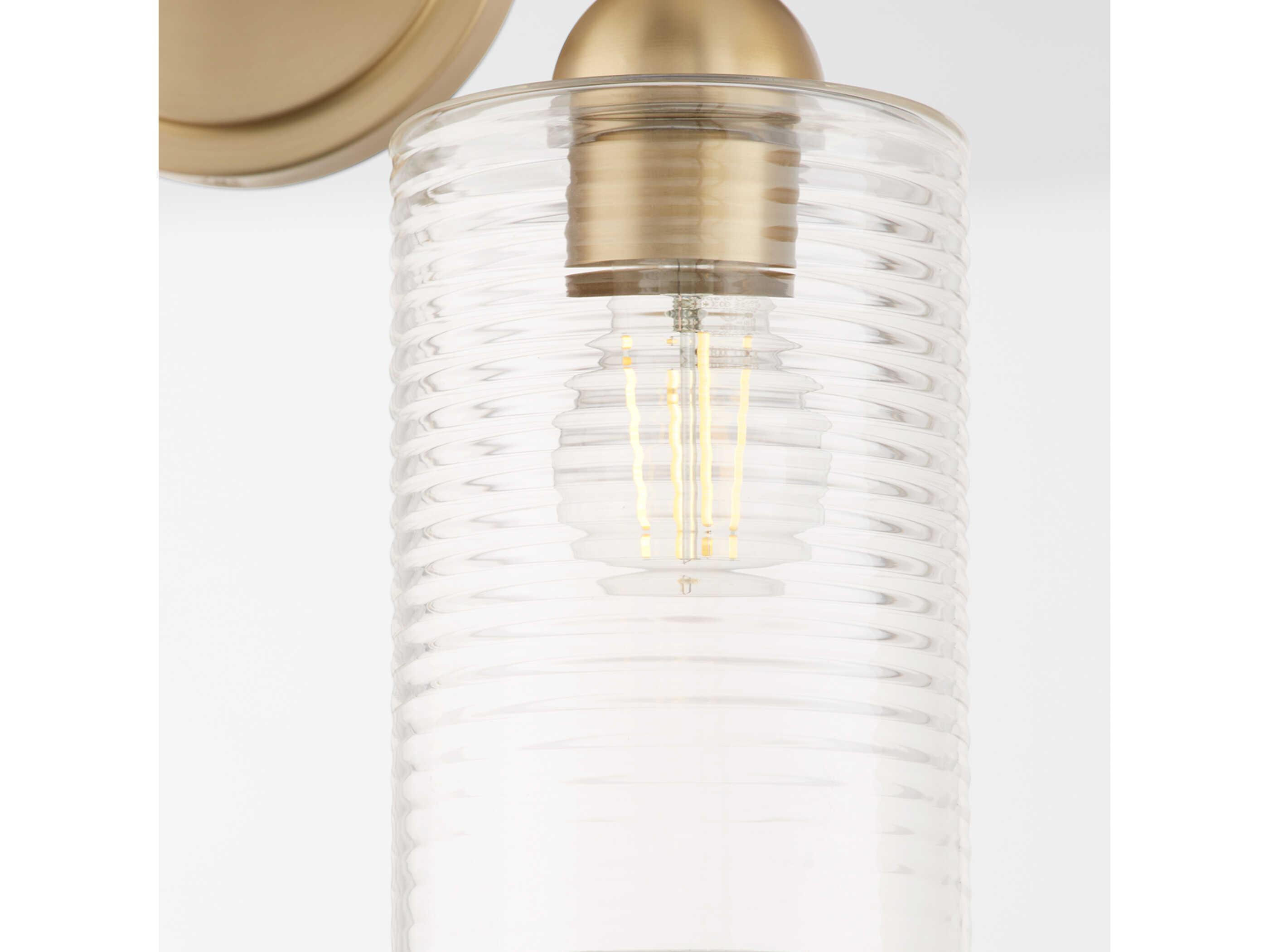 Quorum Charlotte 2-Light Aged Brass Vanity Light