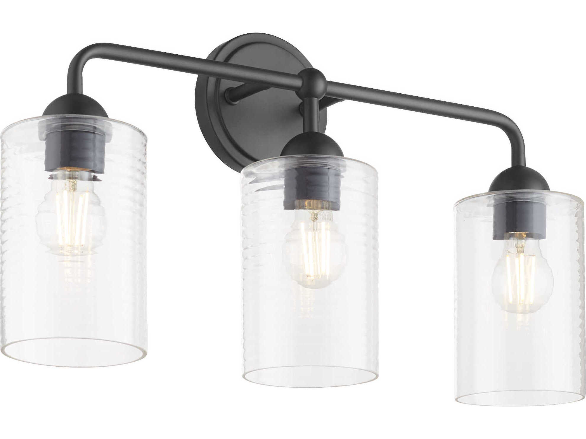 Quorum Charlotte 3-Light Matte Black Vanity Light