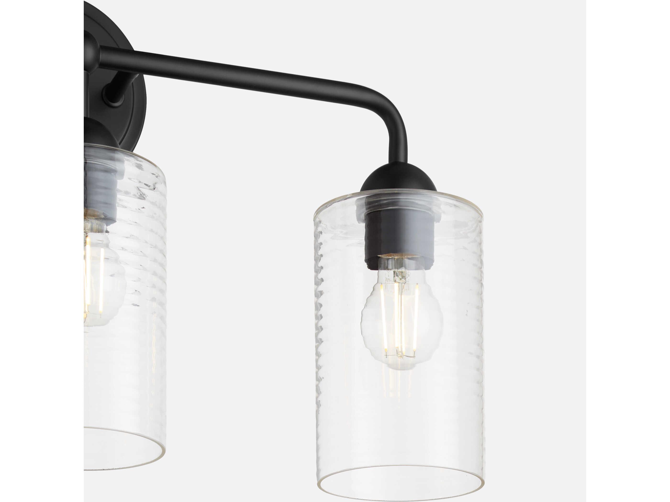 Quorum Charlotte 3-Light Matte Black Vanity Light