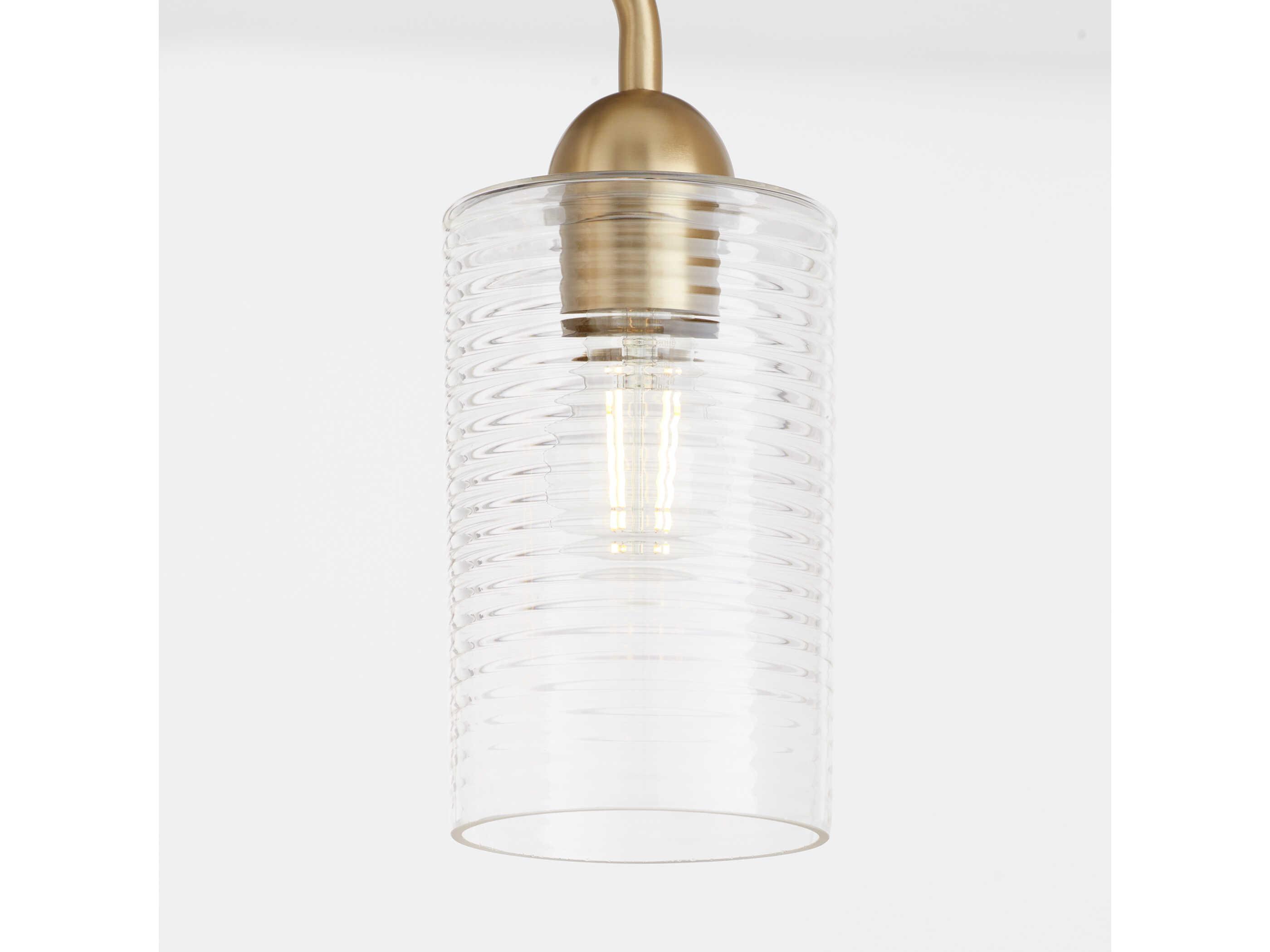 Quorum Charlotte 3-Light Aged Brass Vanity Light