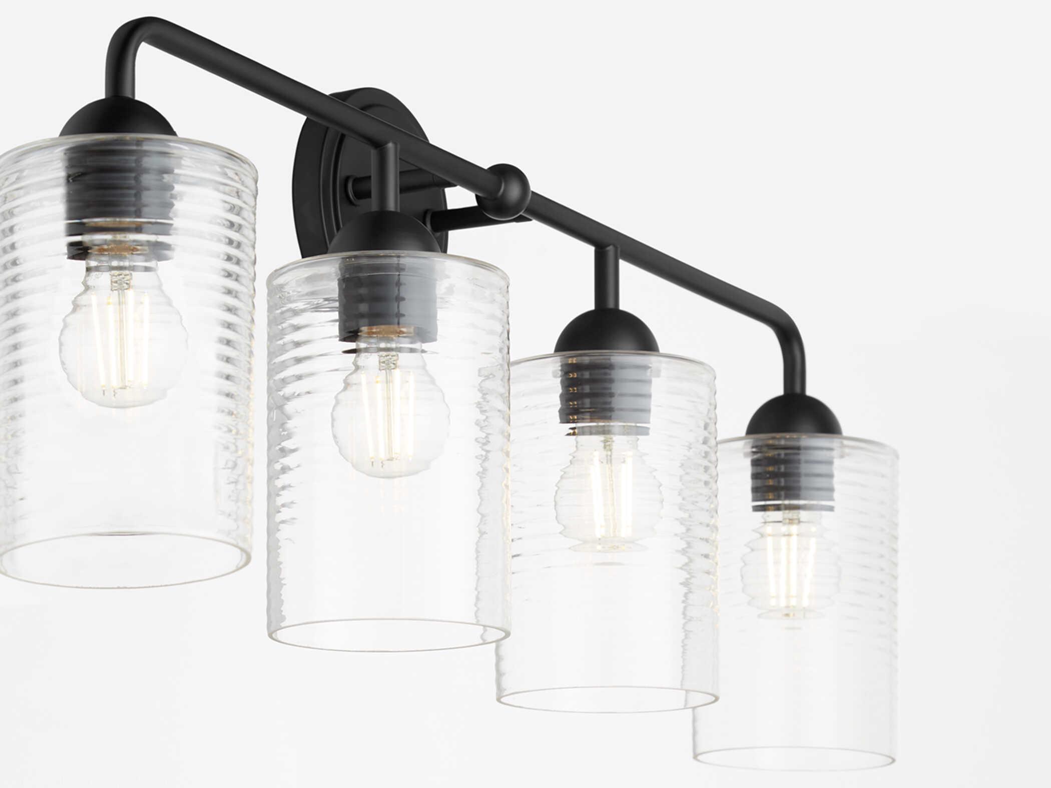 Quorum Charlotte 4-Light Matte Black Vanity Light