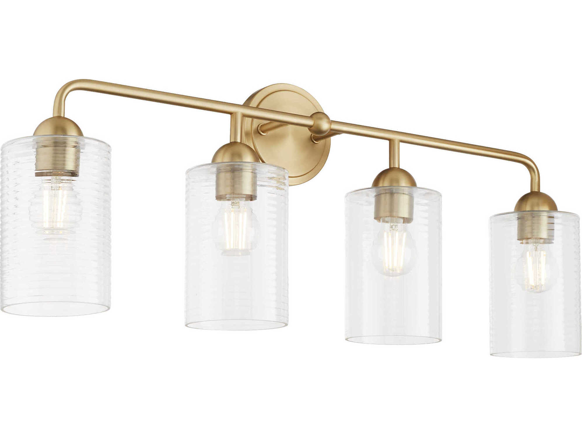 Quorum Charlotte 4-Light Aged Brass Vanity Light