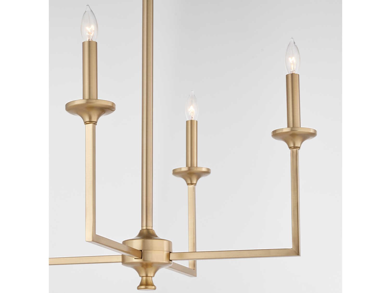 Quorum Eldorado 4-Light Aged Brass Candelabra Chandelier