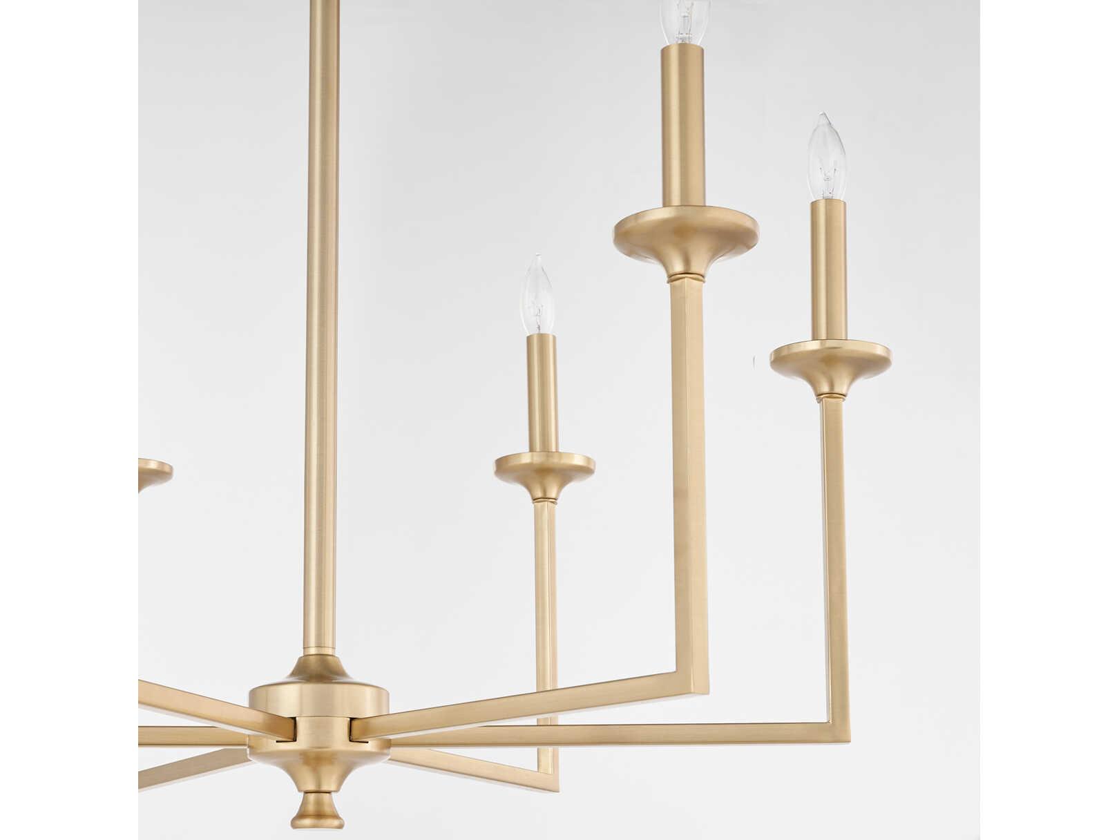 Quorum Eldorado 6-Light Aged Brass Candelabra Chandelier
