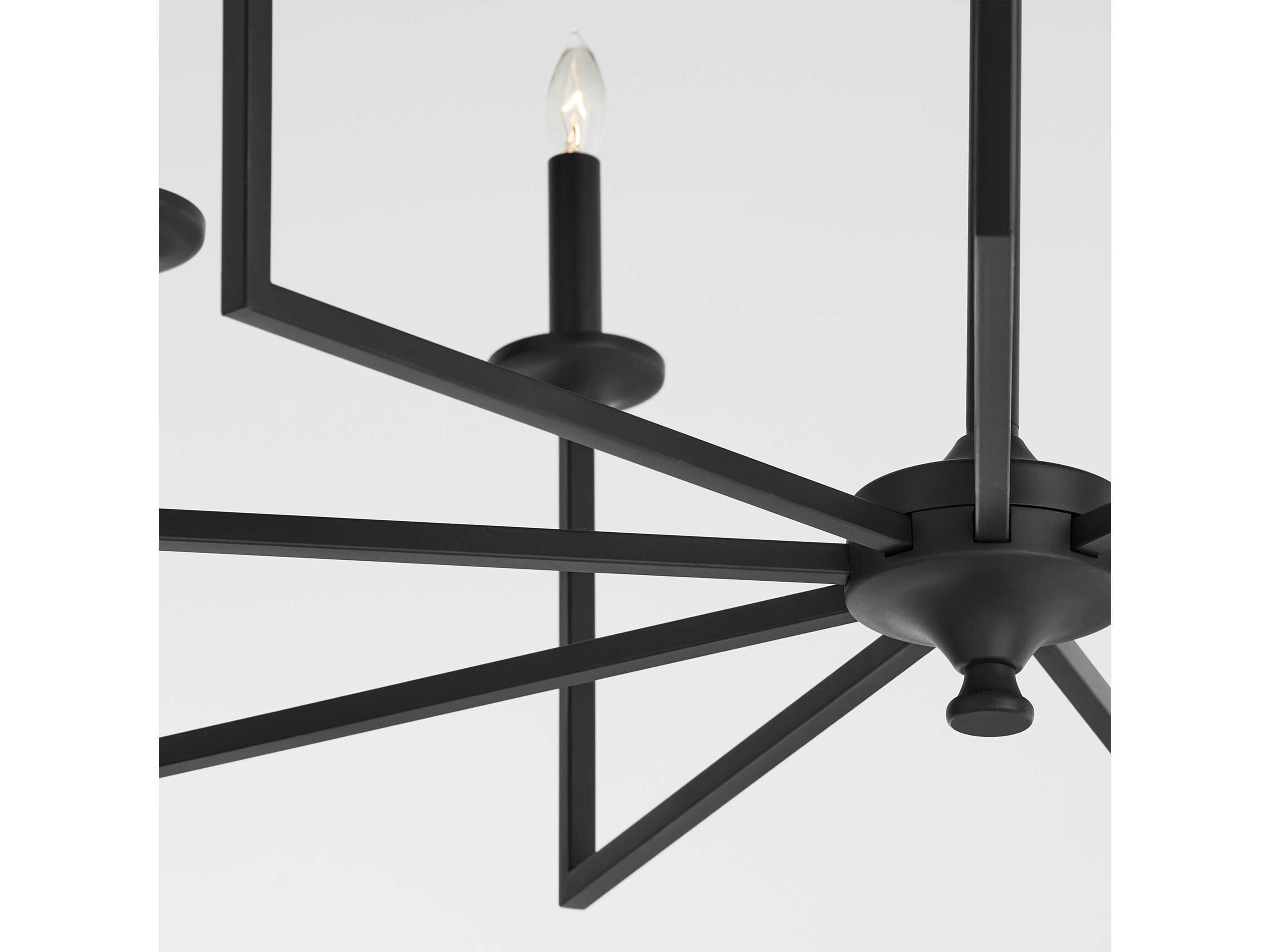 Quorum Eldorado 9-Light Matte Black Candelabra Chandelier