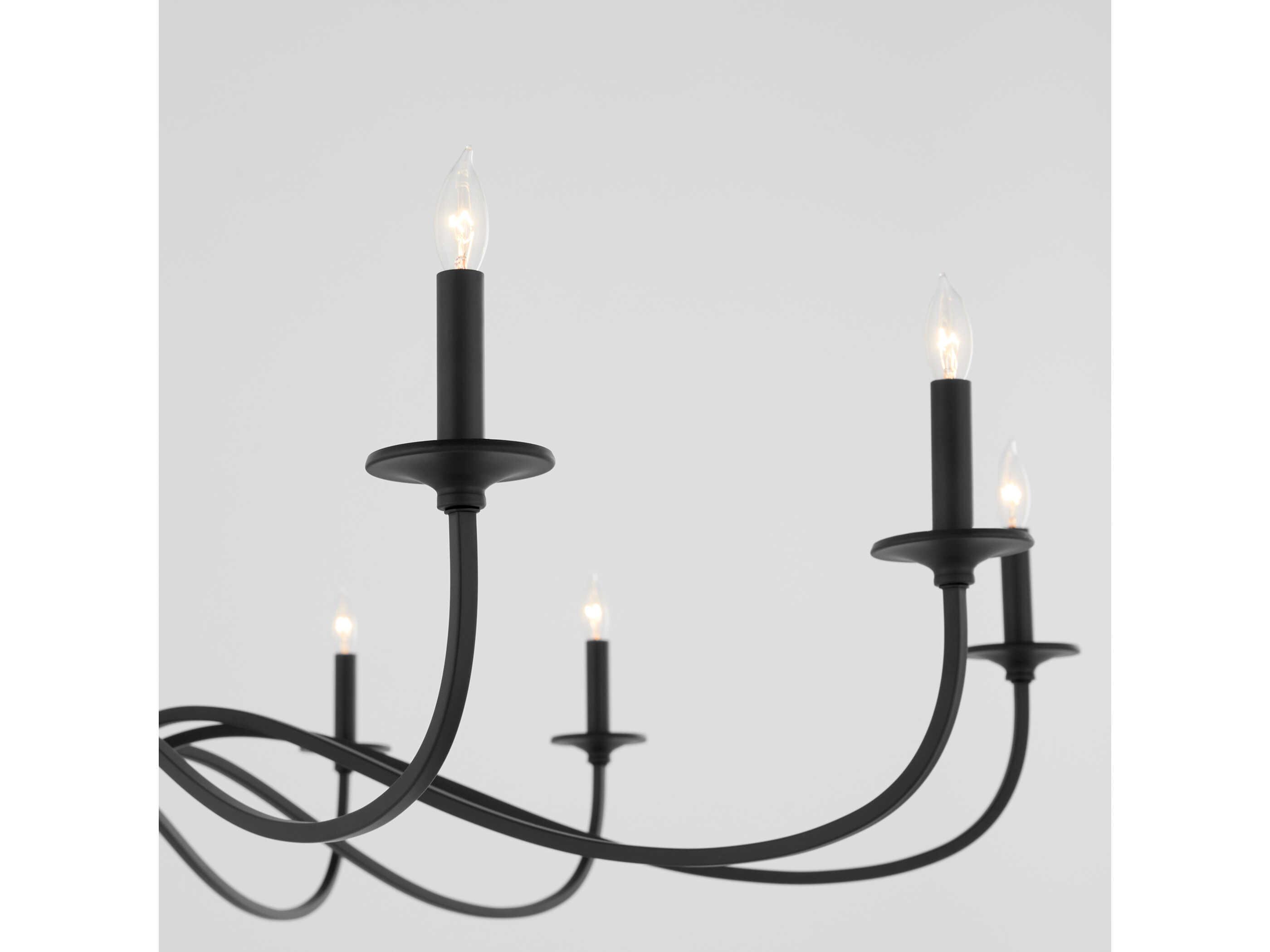 Quorum Maryse 10-Light Matte Black Candelabra Chandelier