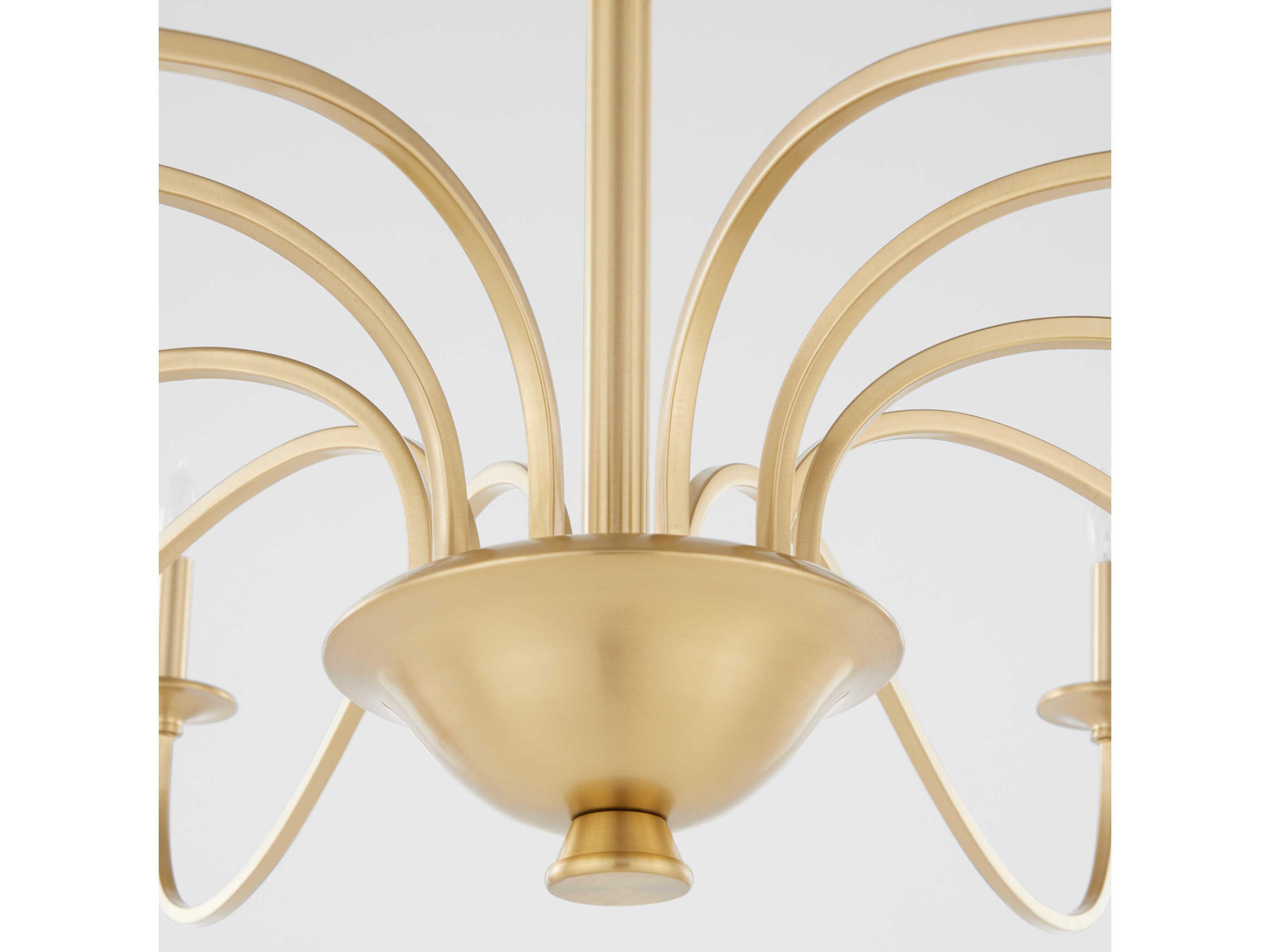 Quorum Maryse 10-Light Aged Brass Candelabra Chandelier