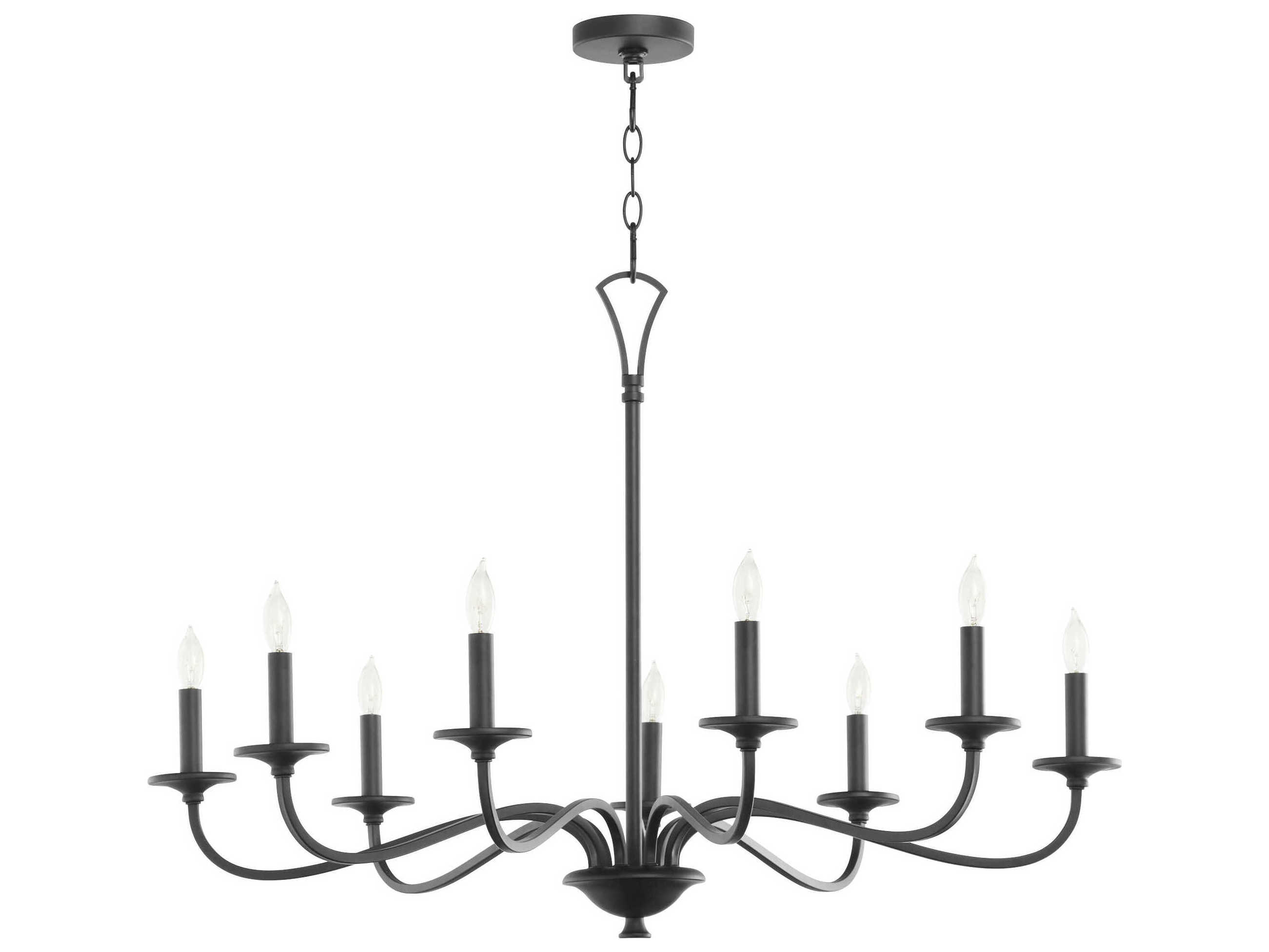 Quorum Maryse 9-Light Matte Black Candelabra Chandelier