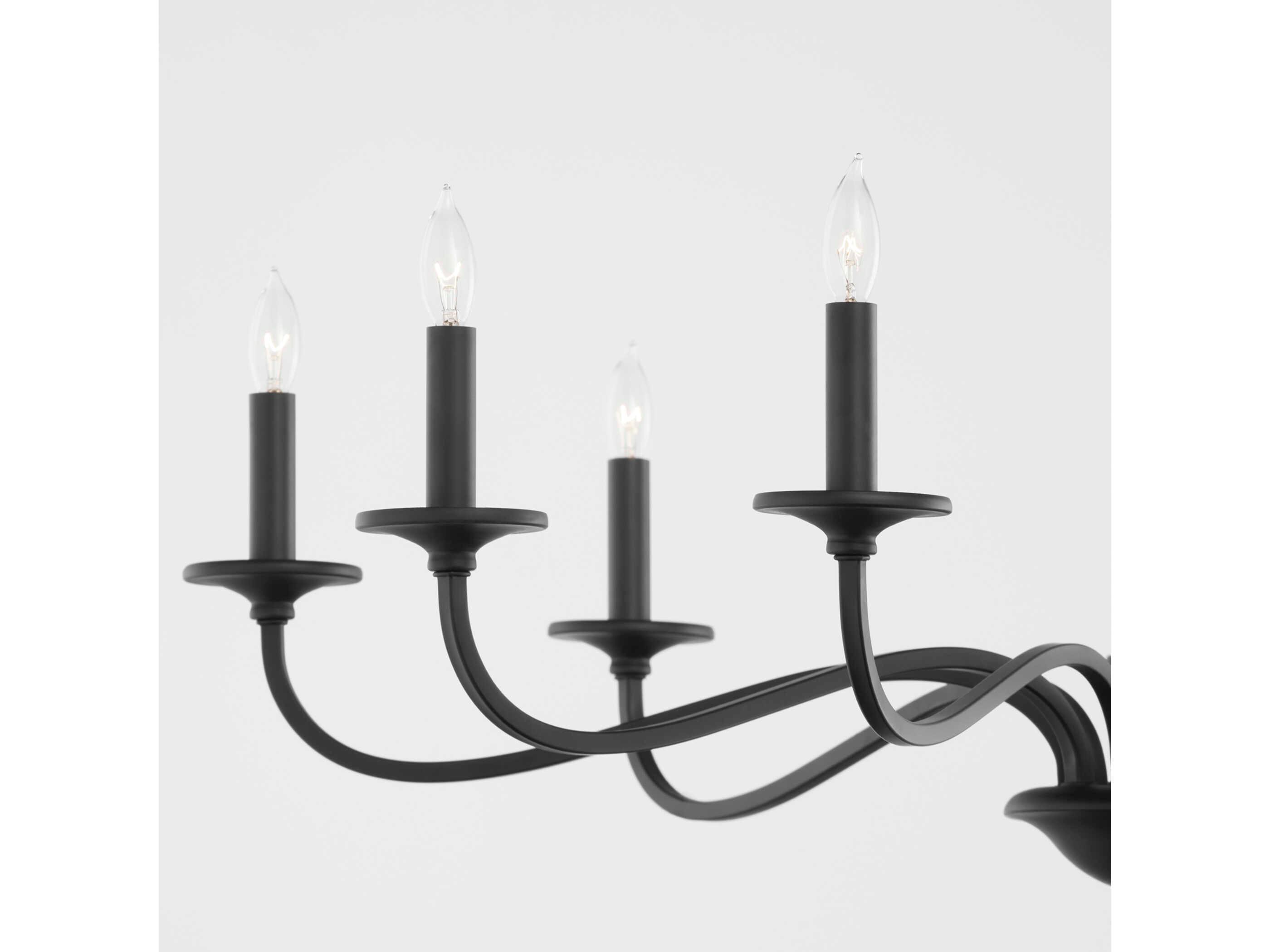 Quorum Maryse 9-Light Matte Black Candelabra Chandelier