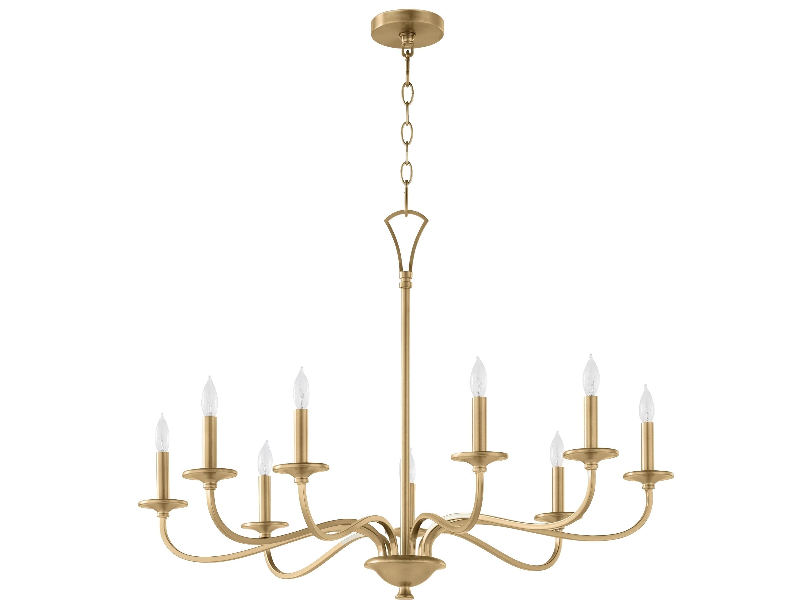 Quorum Maryse 9-Light Aged Brass Chandelier