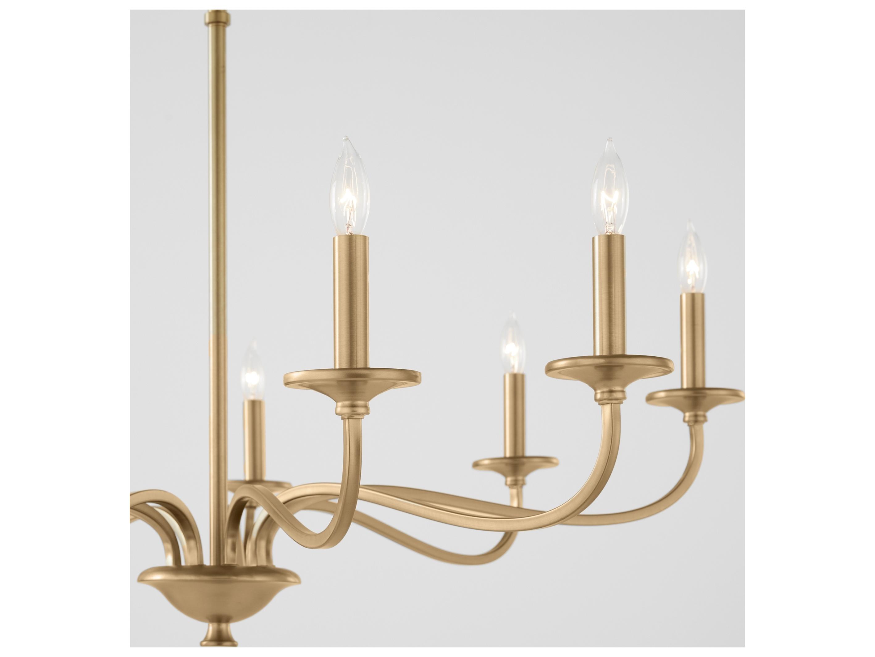 Quorum Maryse 9-Light Aged Brass Chandelier